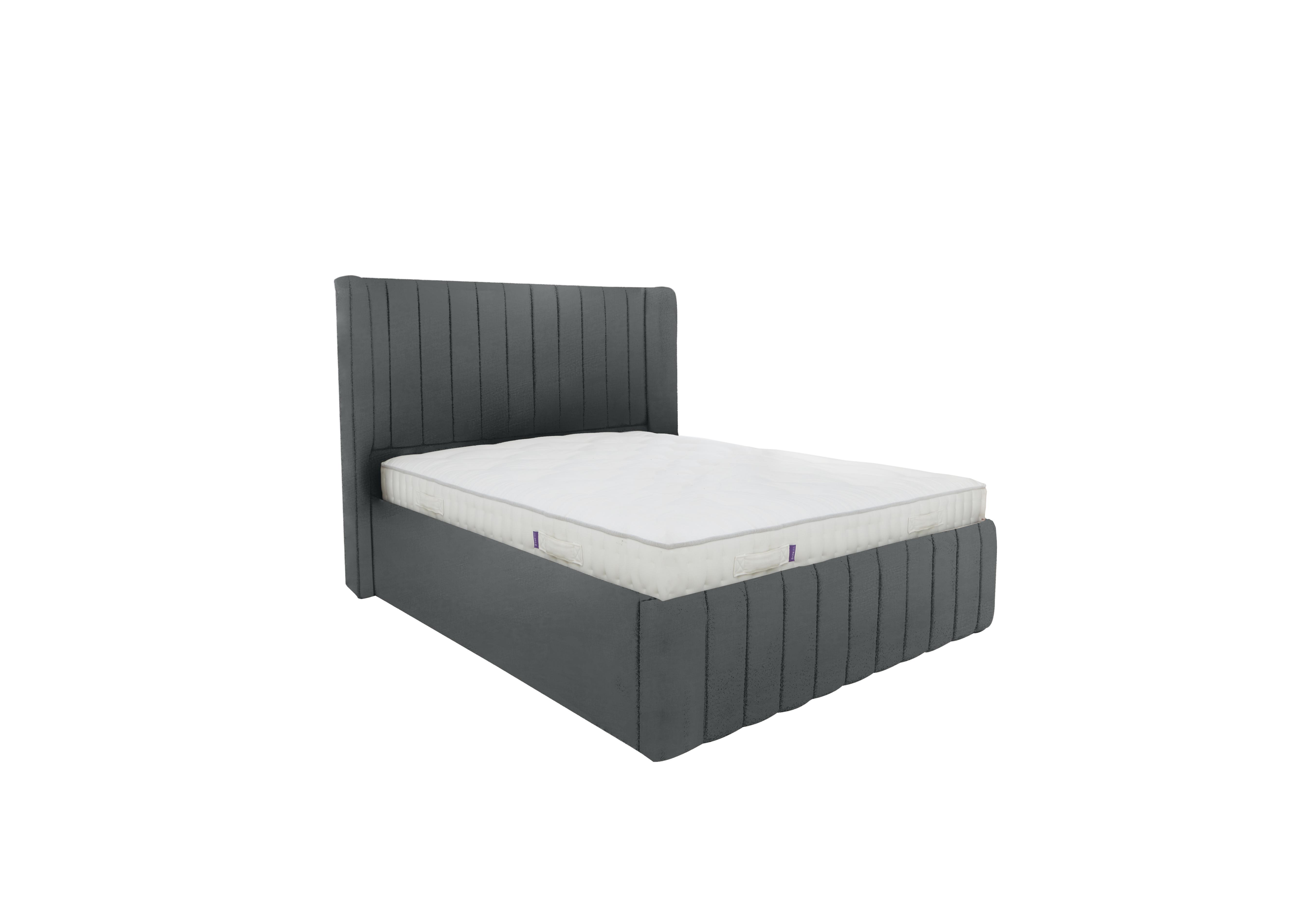 Eira Low Foot End Bed Frame in Velvet Steel on Furniture Village
