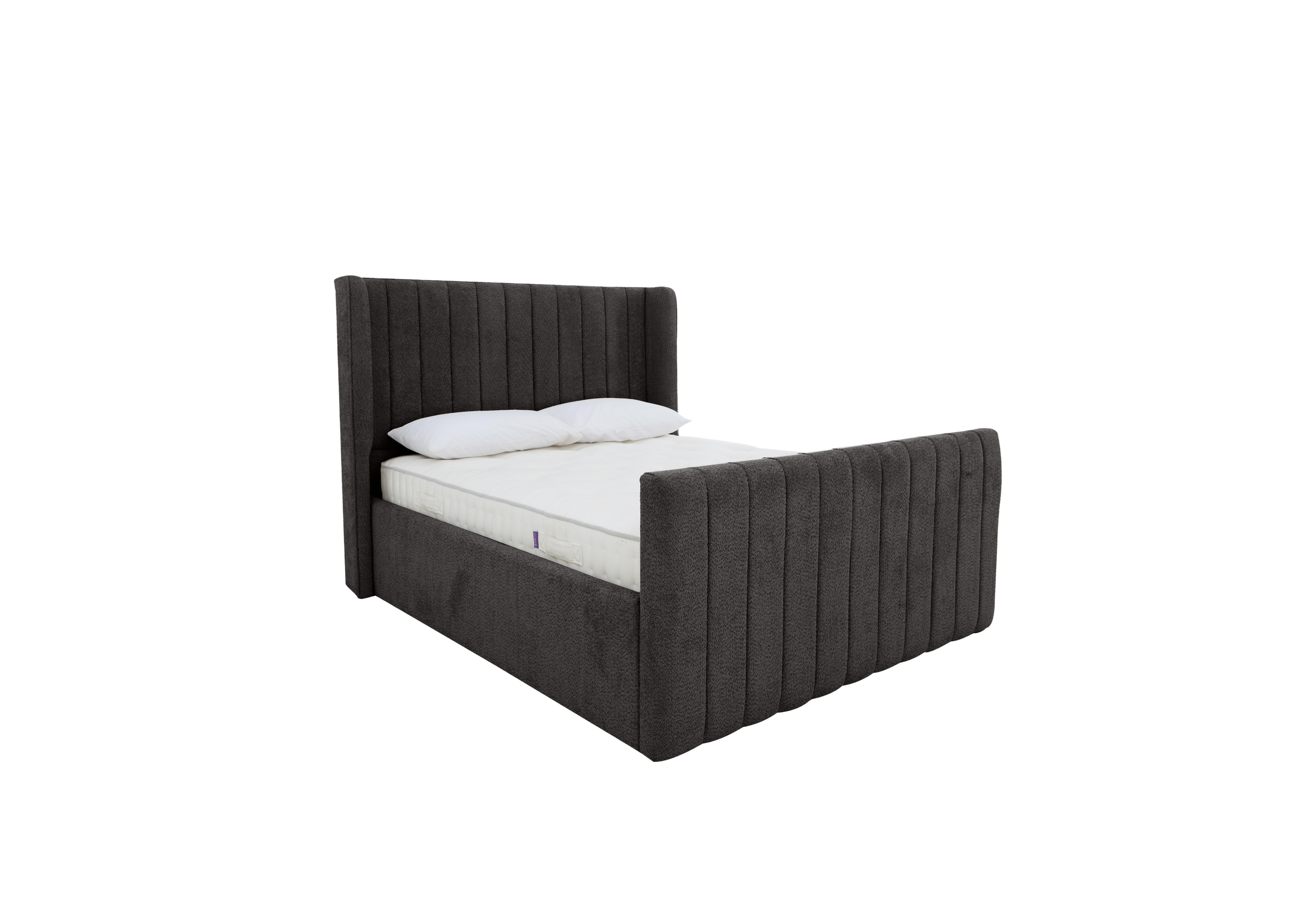 Eira High Foot End Bed Frame in Comfy Black on Furniture Village