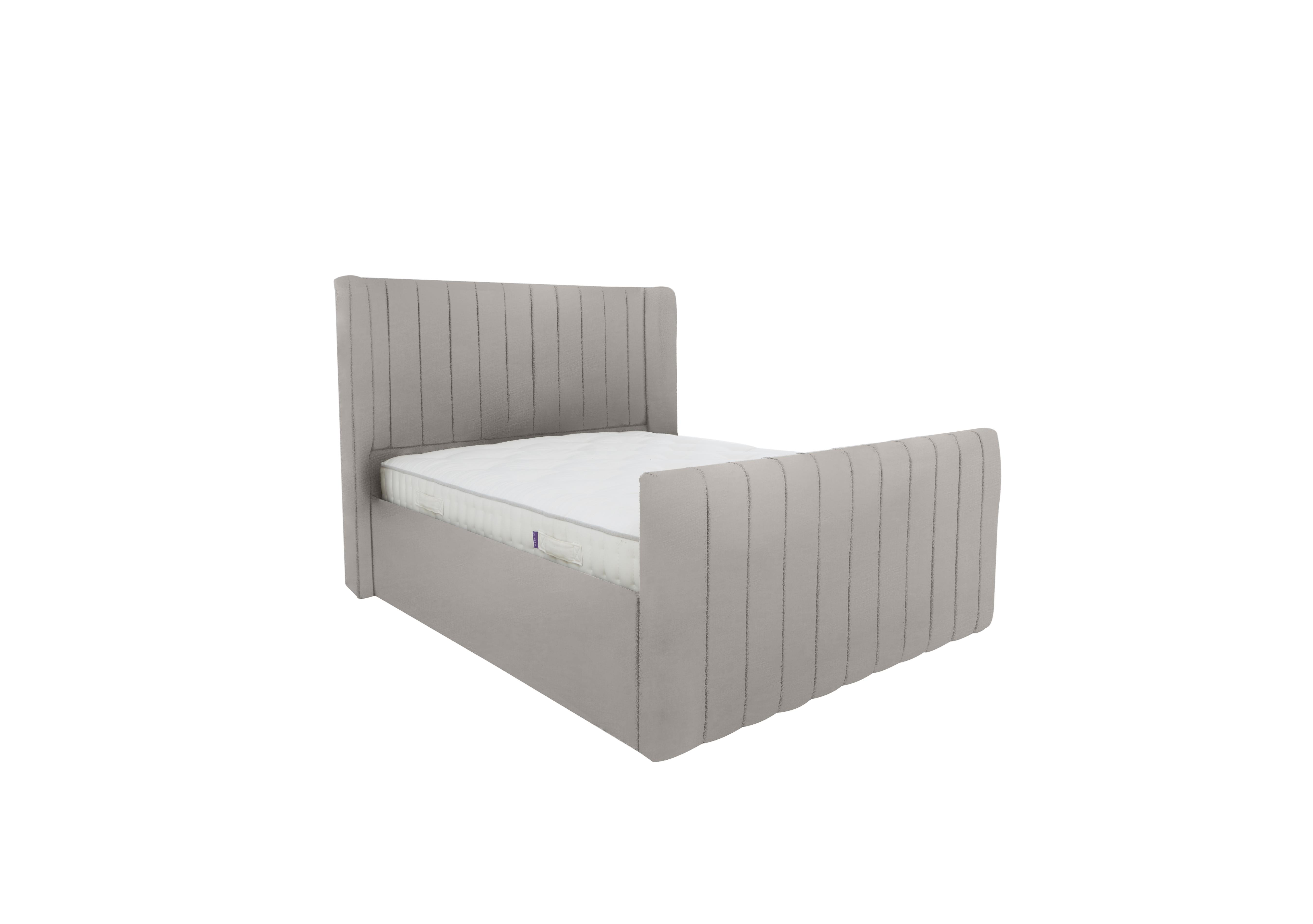 Eira High Foot End Bed Frame in Velvet Slate on Furniture Village