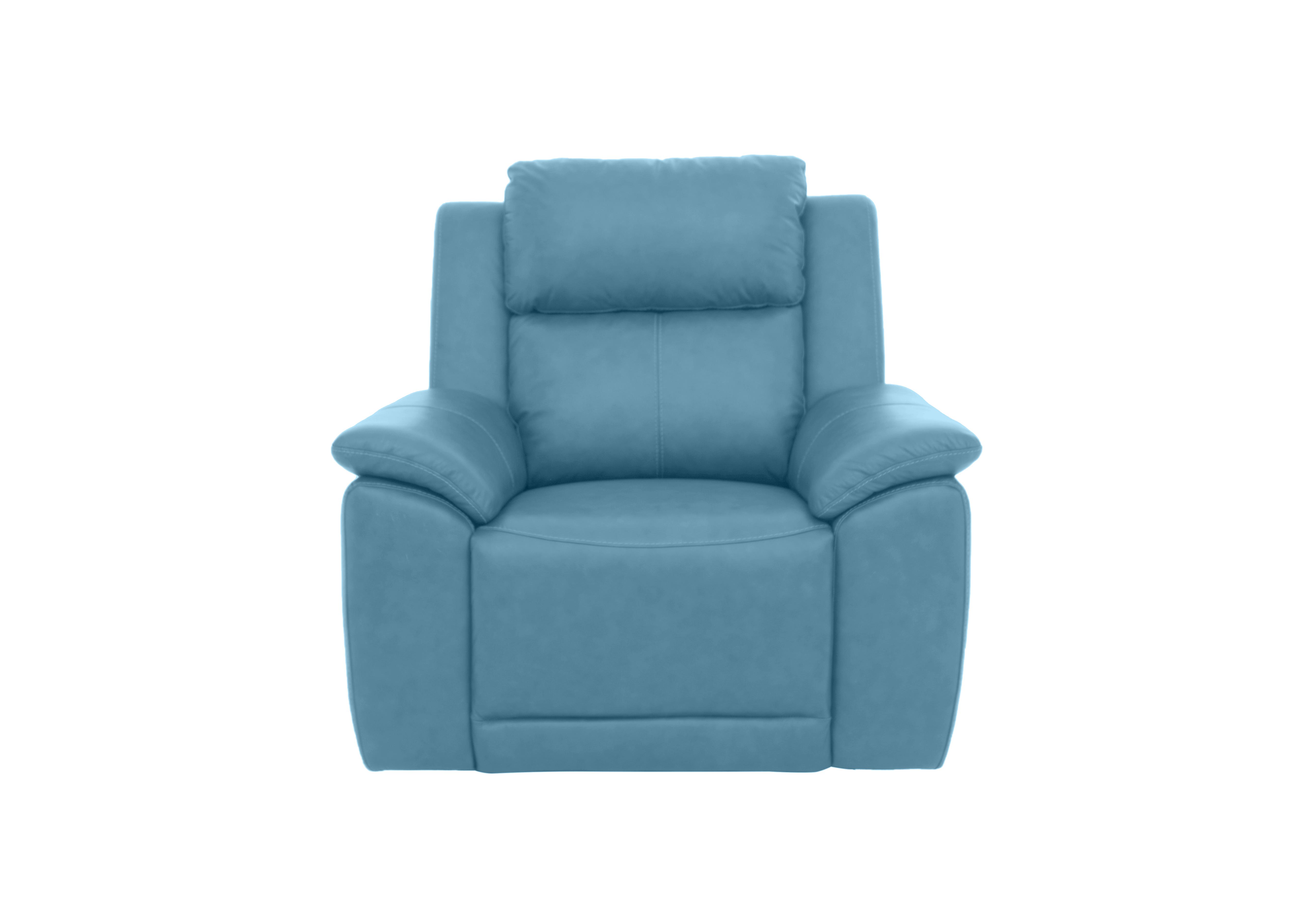 Utah Leather Chair in Blu Le-9312 on Furniture Village