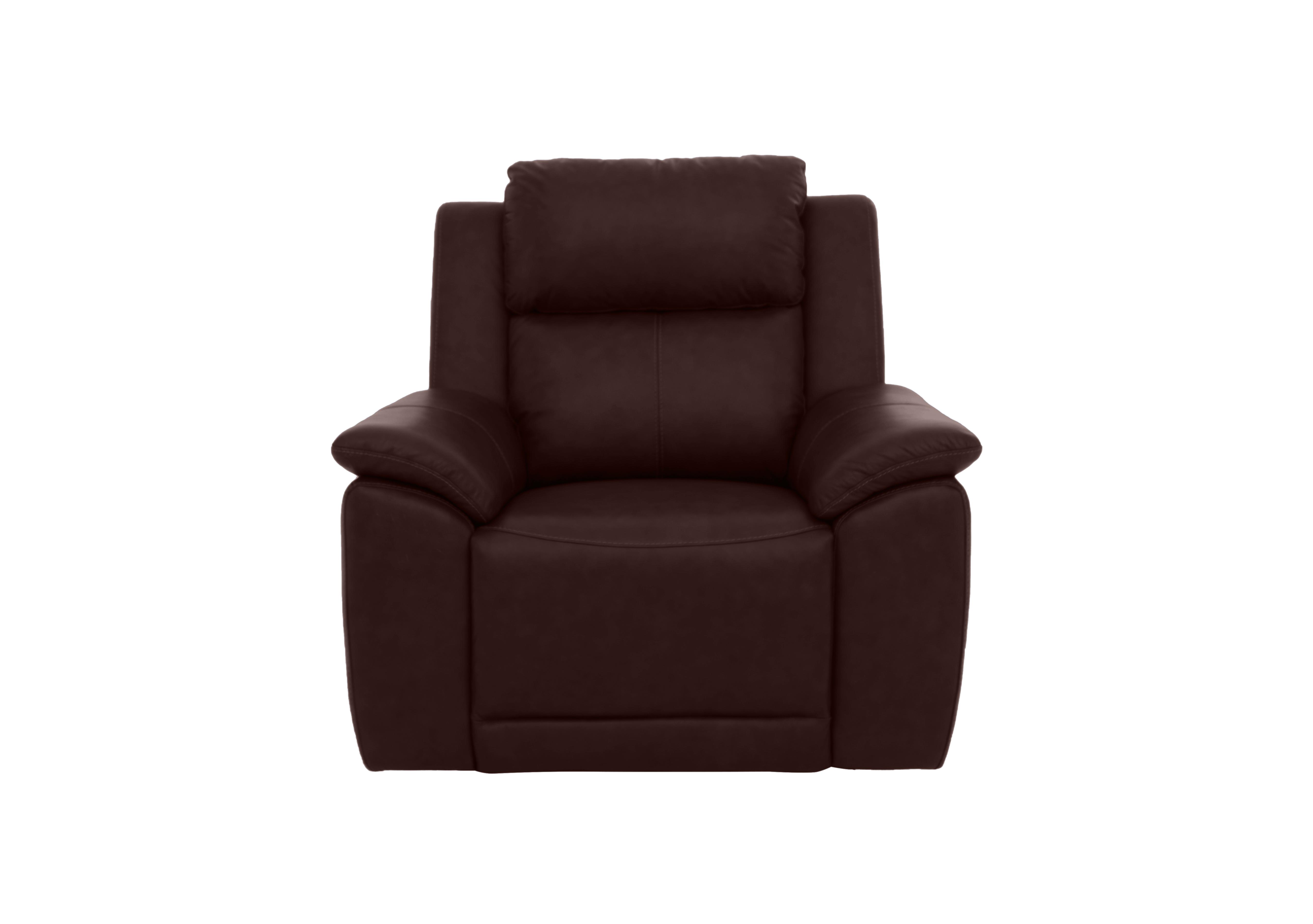 Utah Leather Chair in Burgundy Lx-6402 on Furniture Village