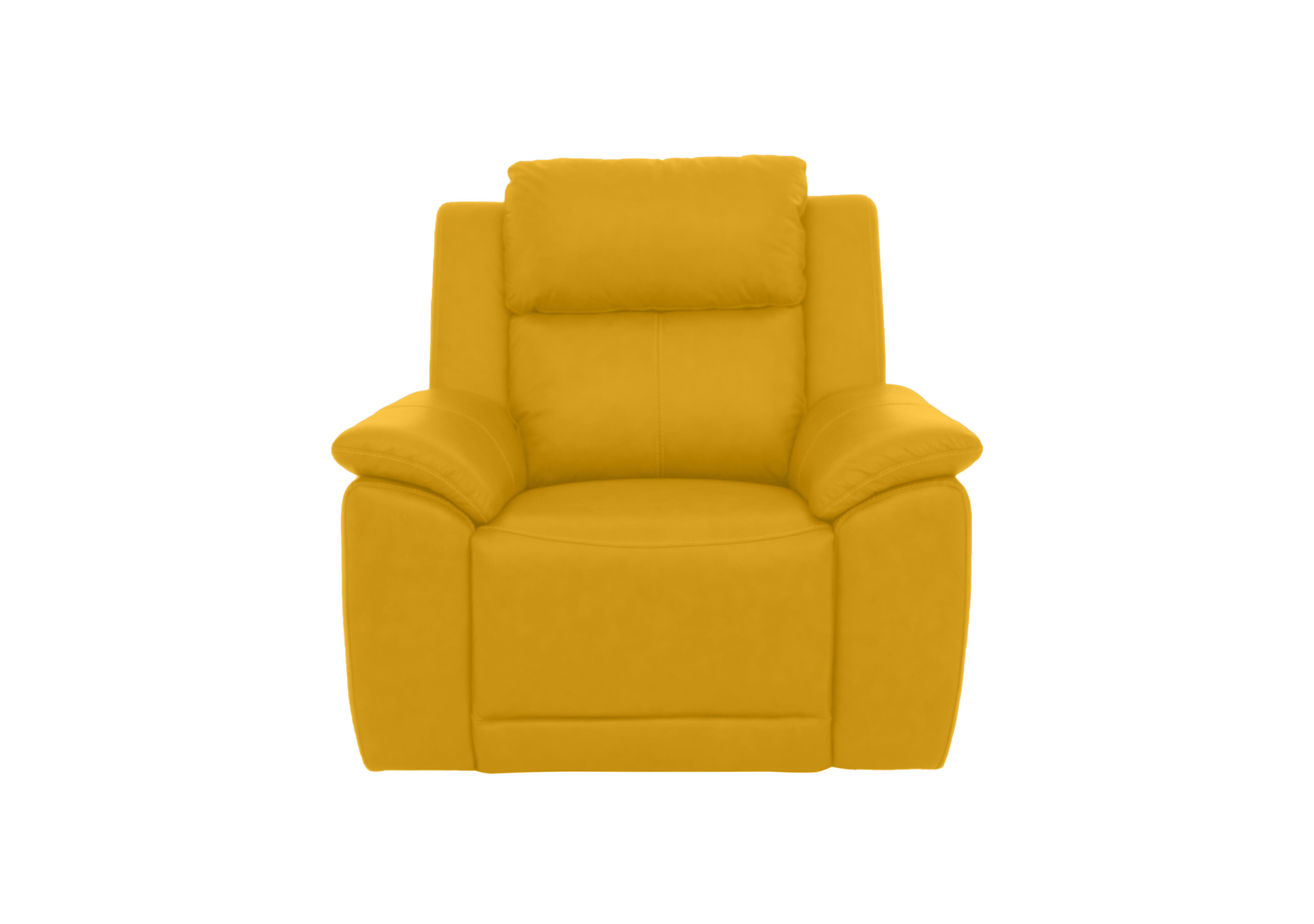 Utah Leather Chair in Giallo Le-9310 on Furniture Village