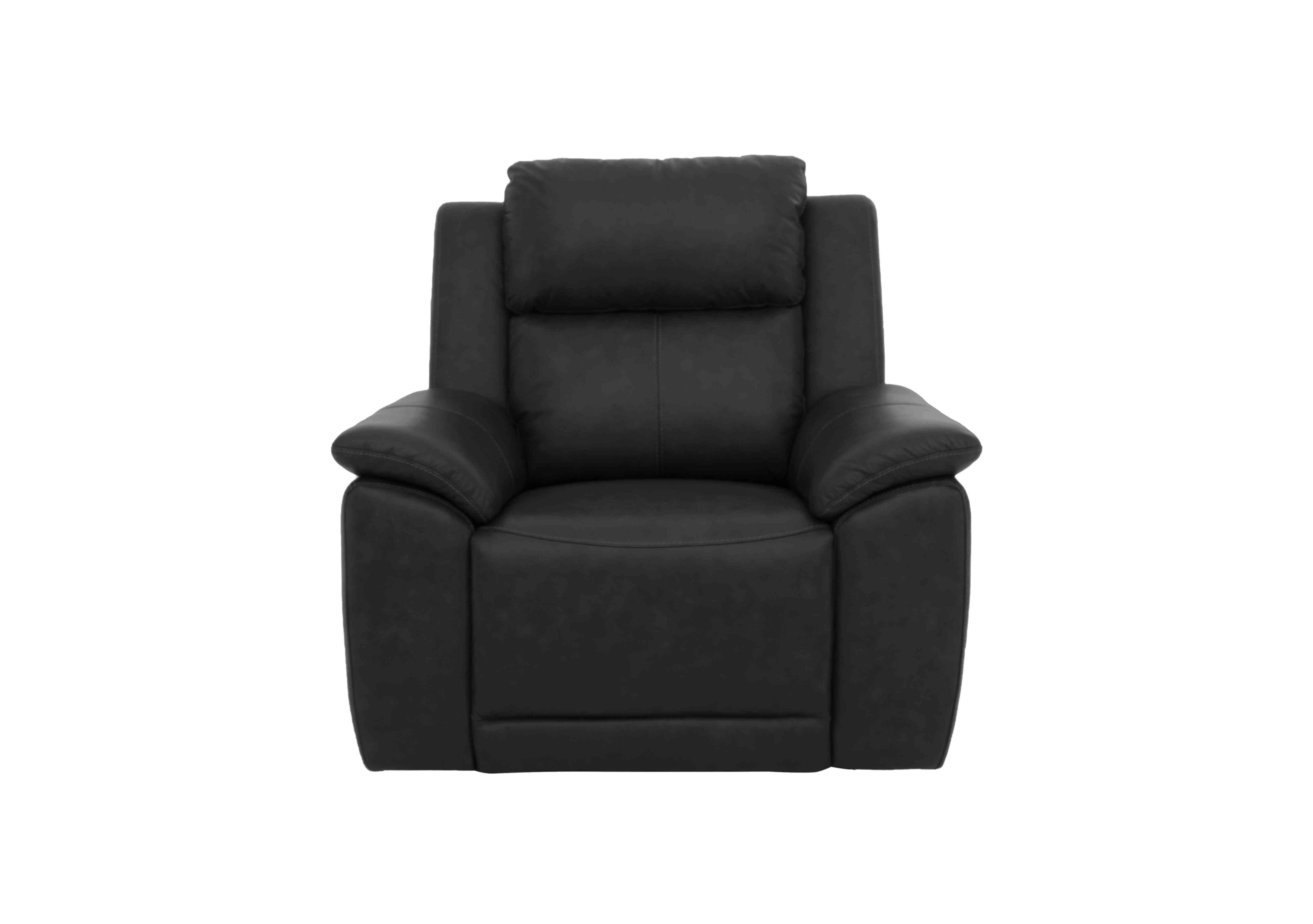 Utah Leather Chair in Natural Black Mica La4820 on Furniture Village