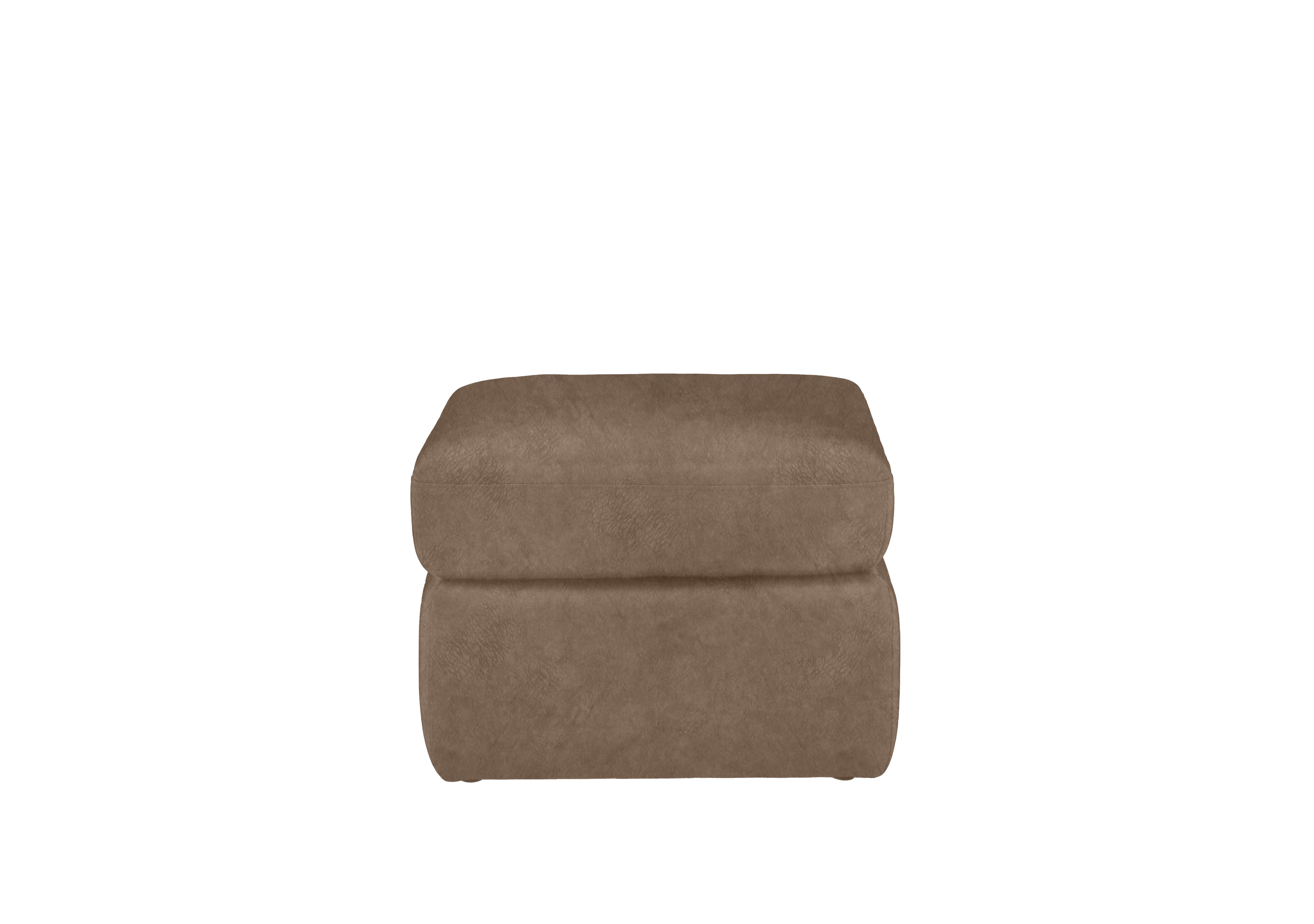 Utah Fabric Storage Footstool in Classic Brown Be-0105 on Furniture Village