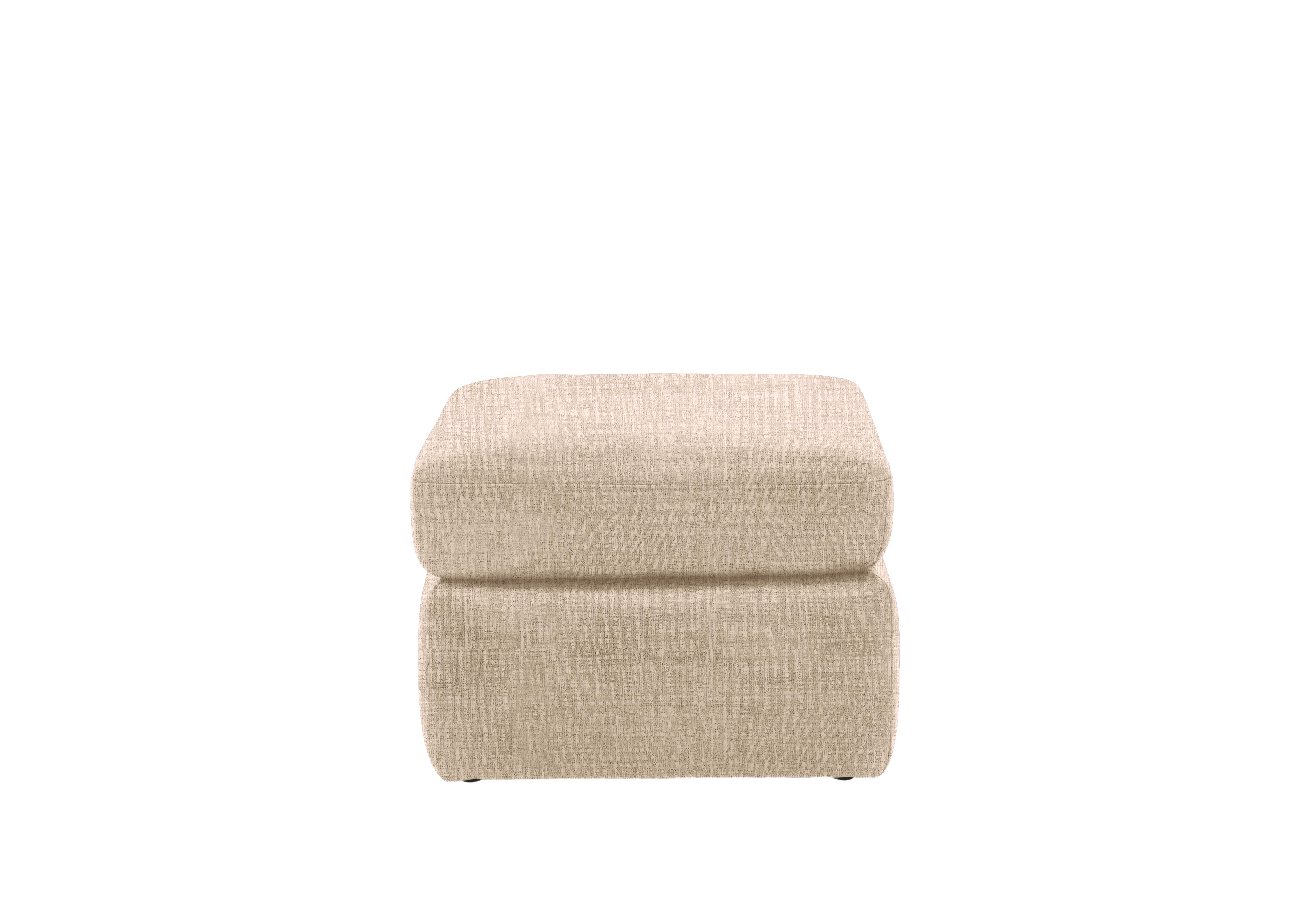 Utah Fabric Storage Footstool in Oatmeal We-0101 on Furniture Village