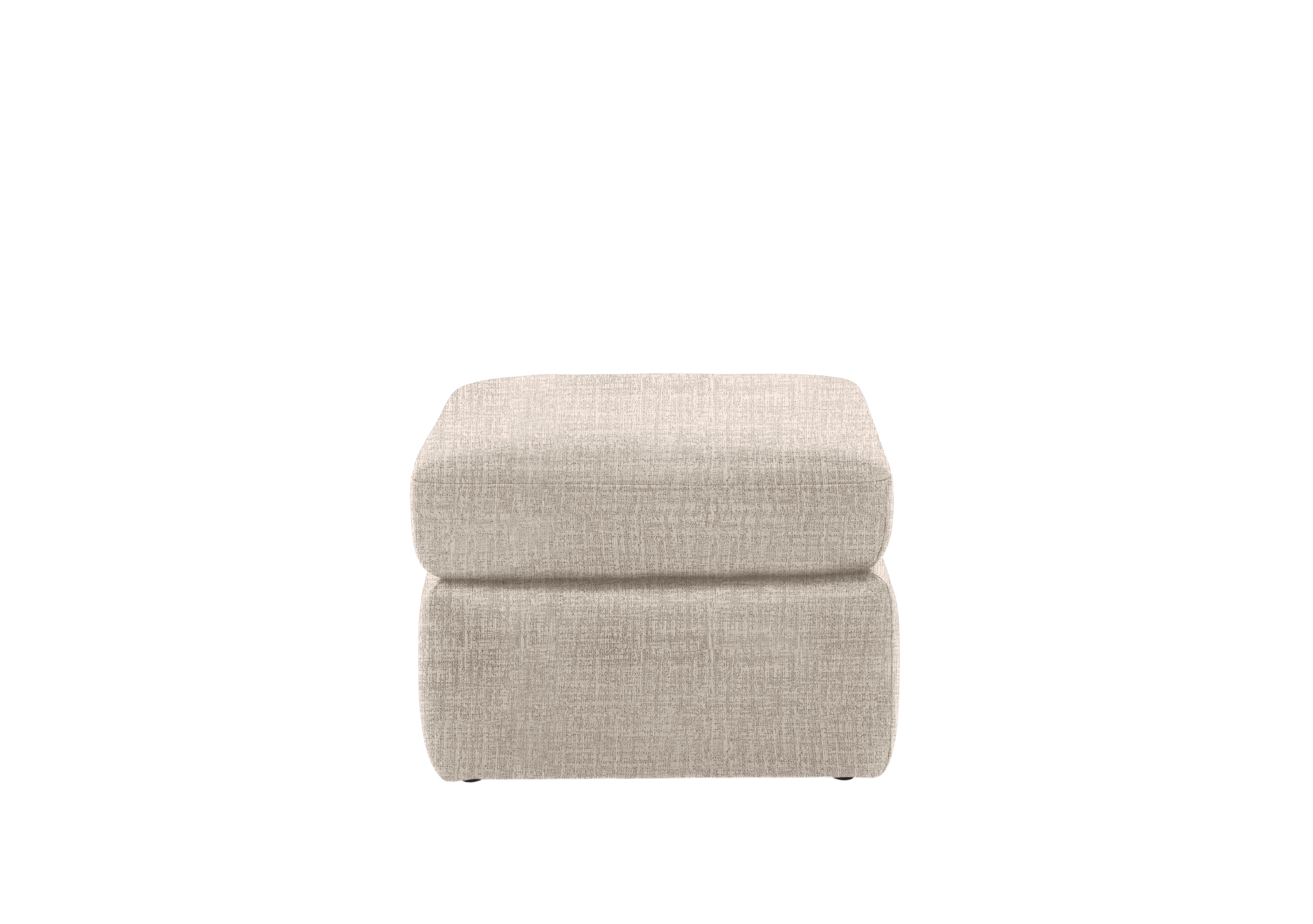 Utah Fabric Storage Footstool in Stone We-0102 on Furniture Village