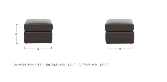 Utah Leather Storage Footstool in  on Furniture Village