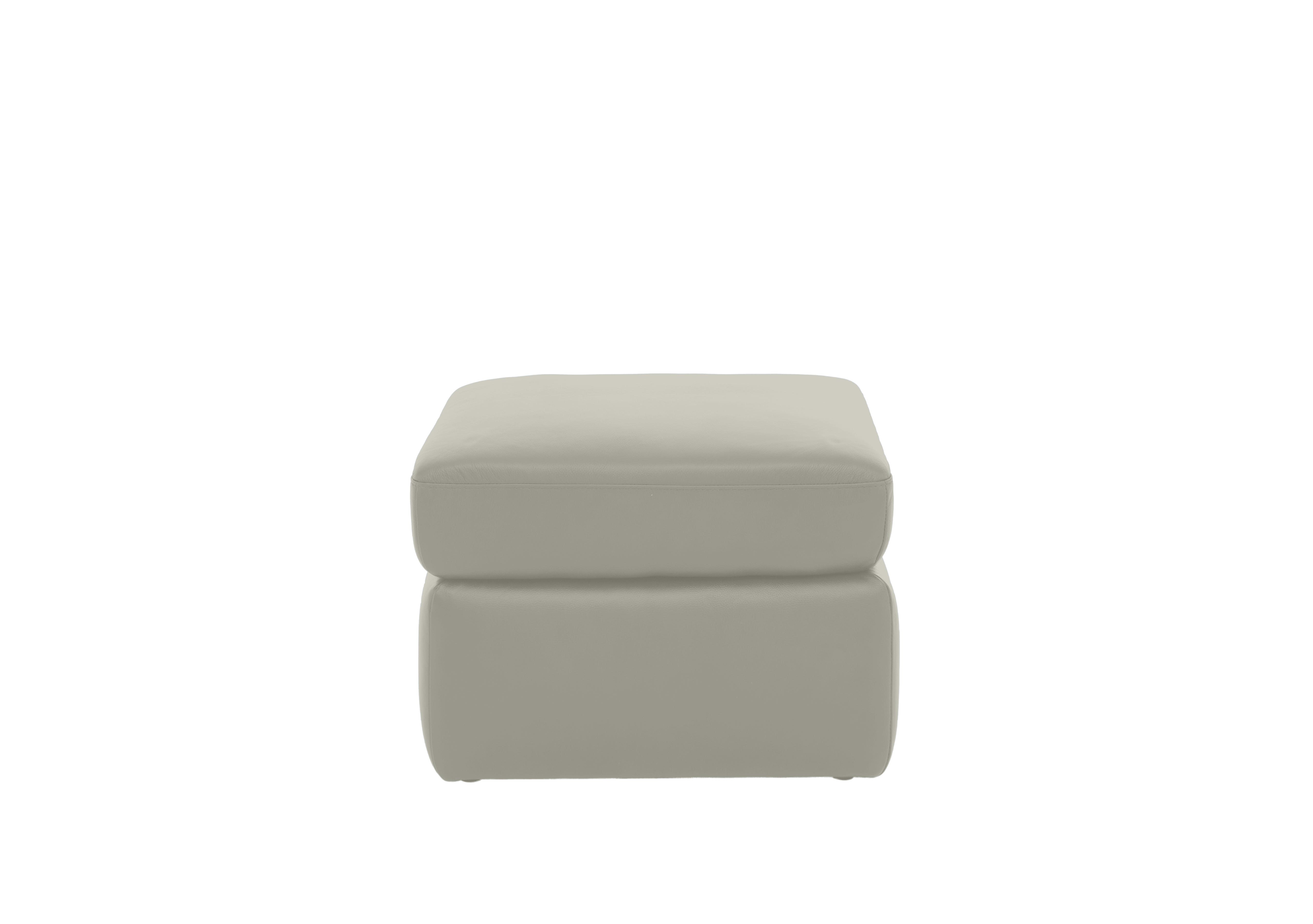 Utah Leather Storage Footstool in Sand Le-9303 on Furniture Village