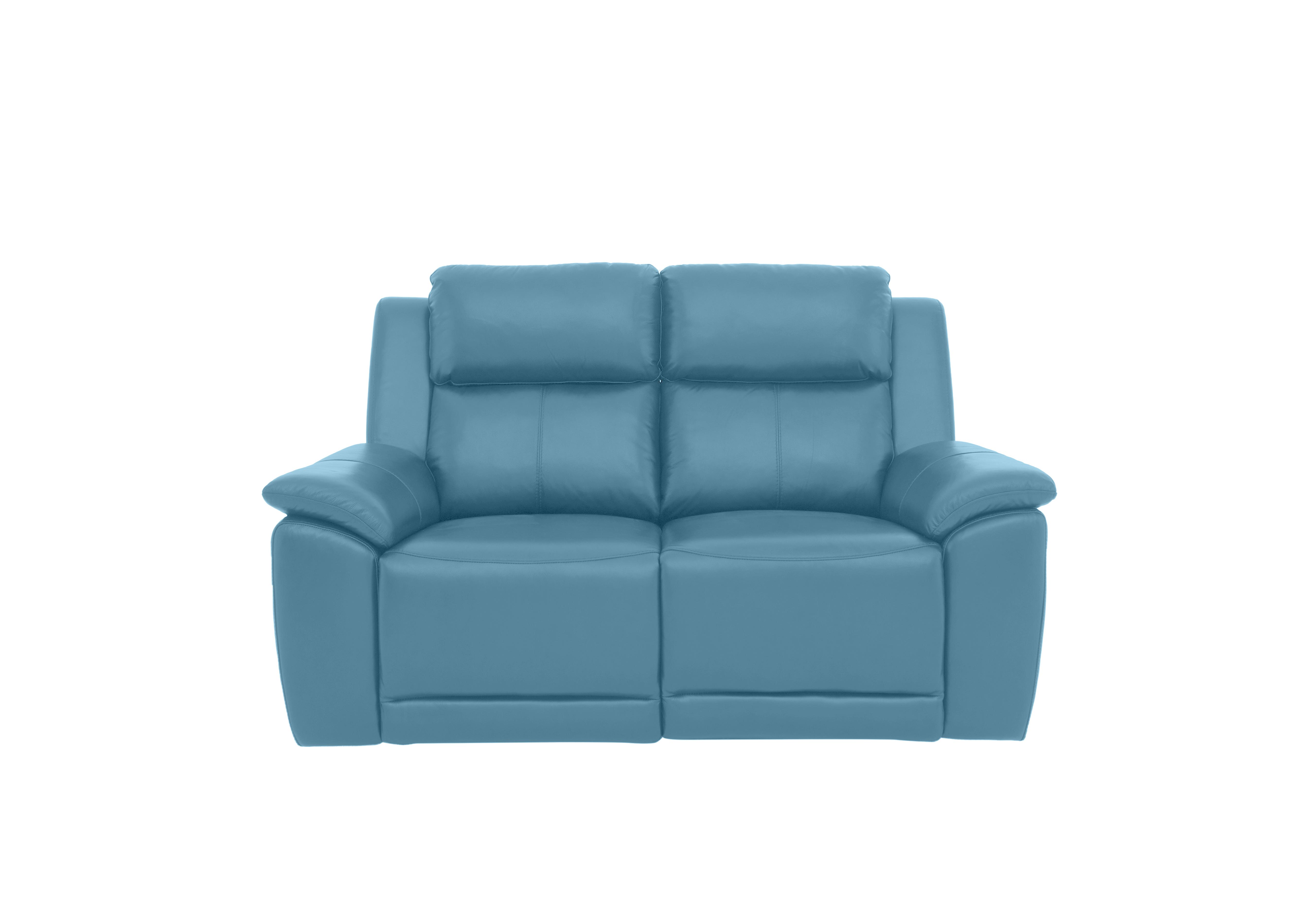 Utah 2 Seater Leather Sofa in Blu Le-9312 on Furniture Village