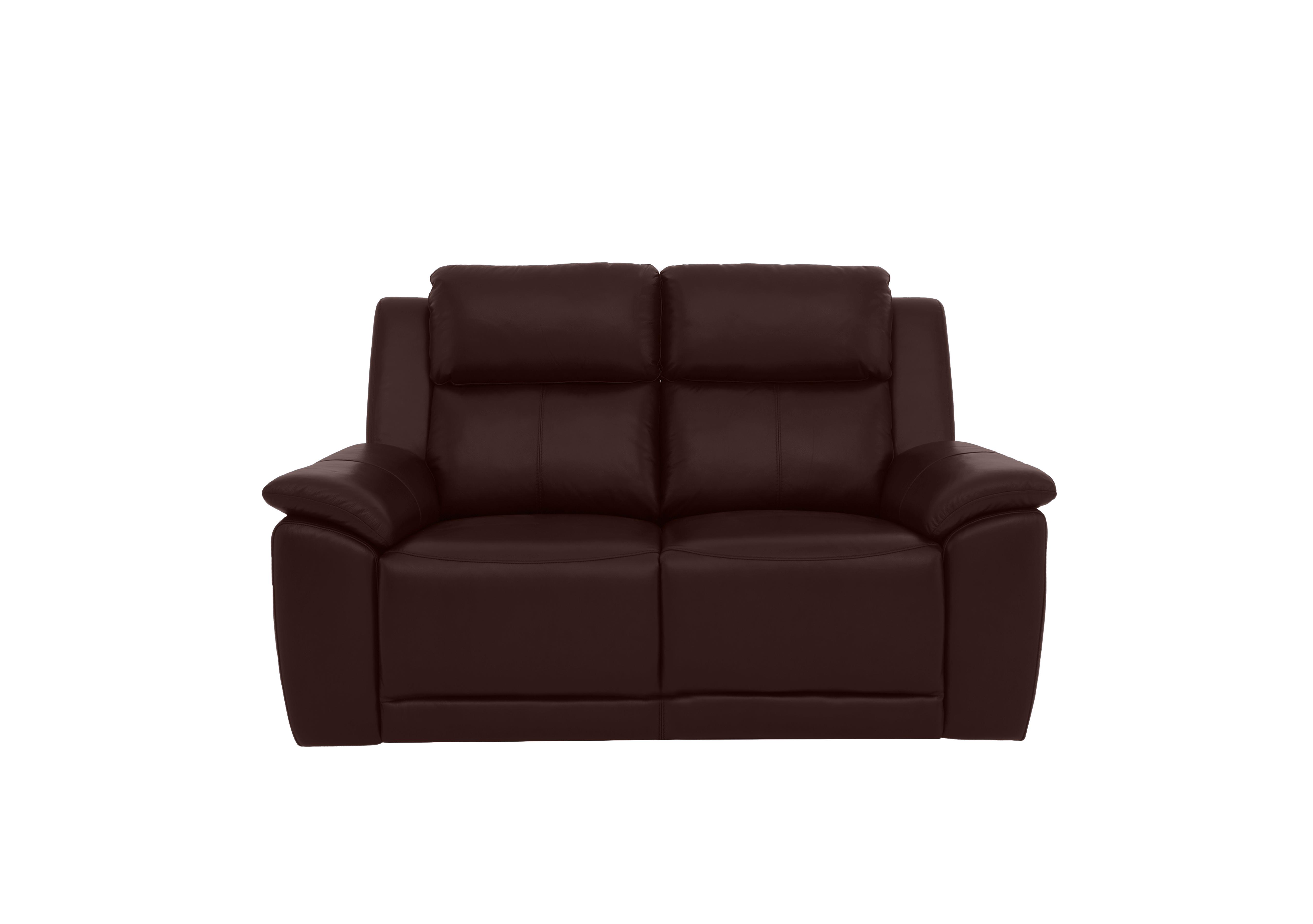Utah 2 Seater Leather Sofa in Burgundy Lx-6402 on Furniture Village