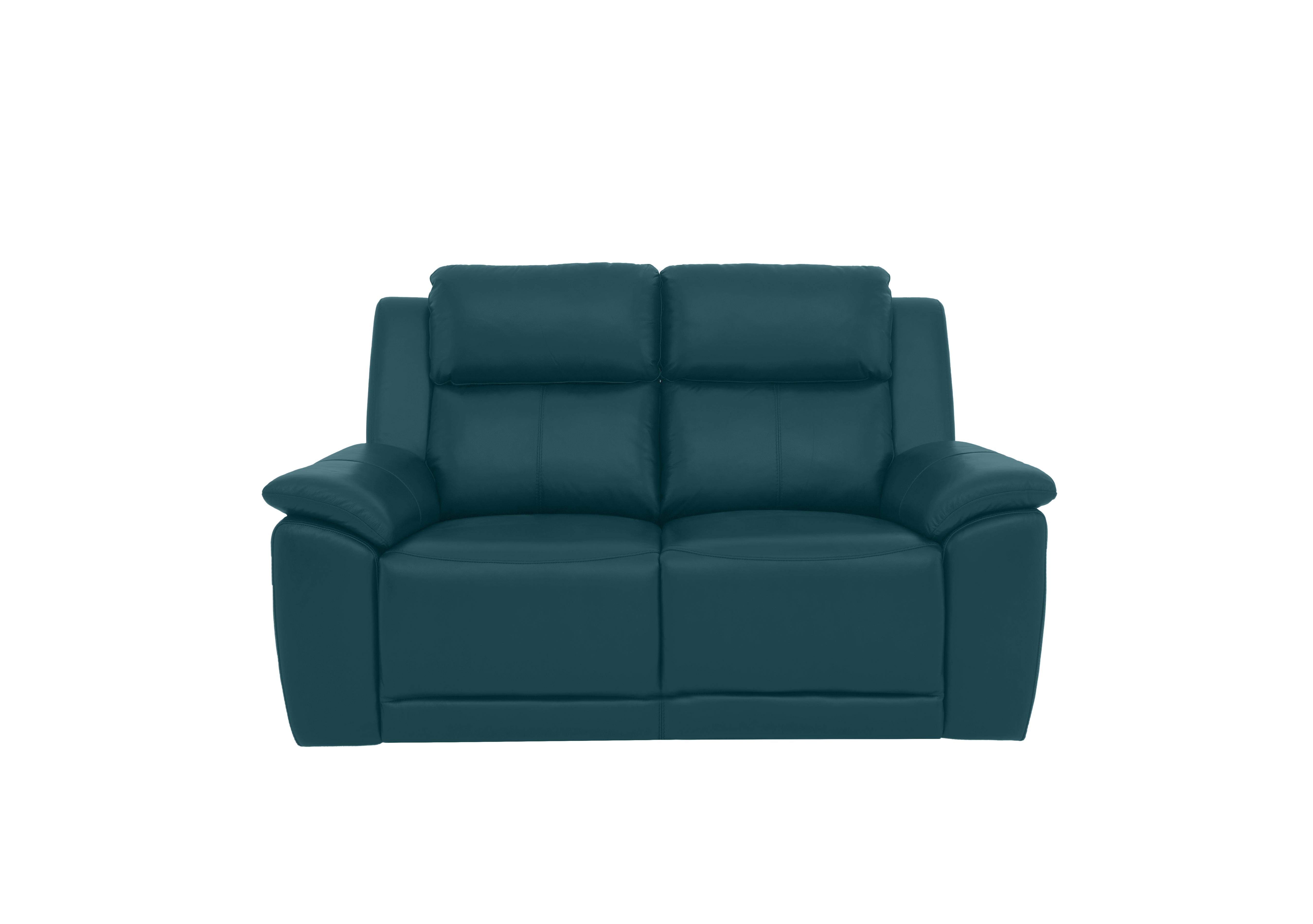 Utah 2 Seater Leather Sofa in Midnight Jade Le-9314 on Furniture Village