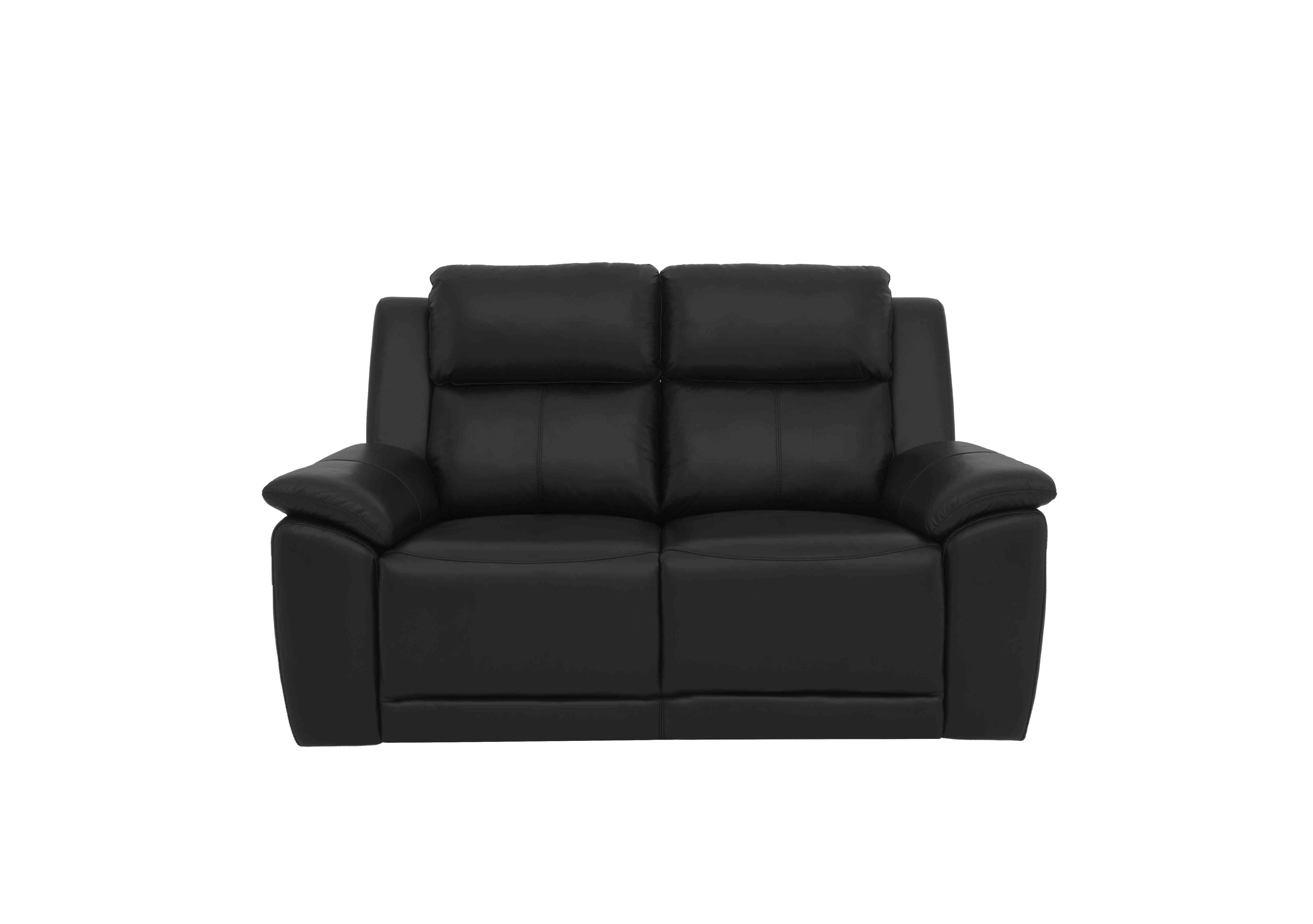Utah 2 Seater Leather Sofa in Natural Black Mica La4820 on Furniture Village