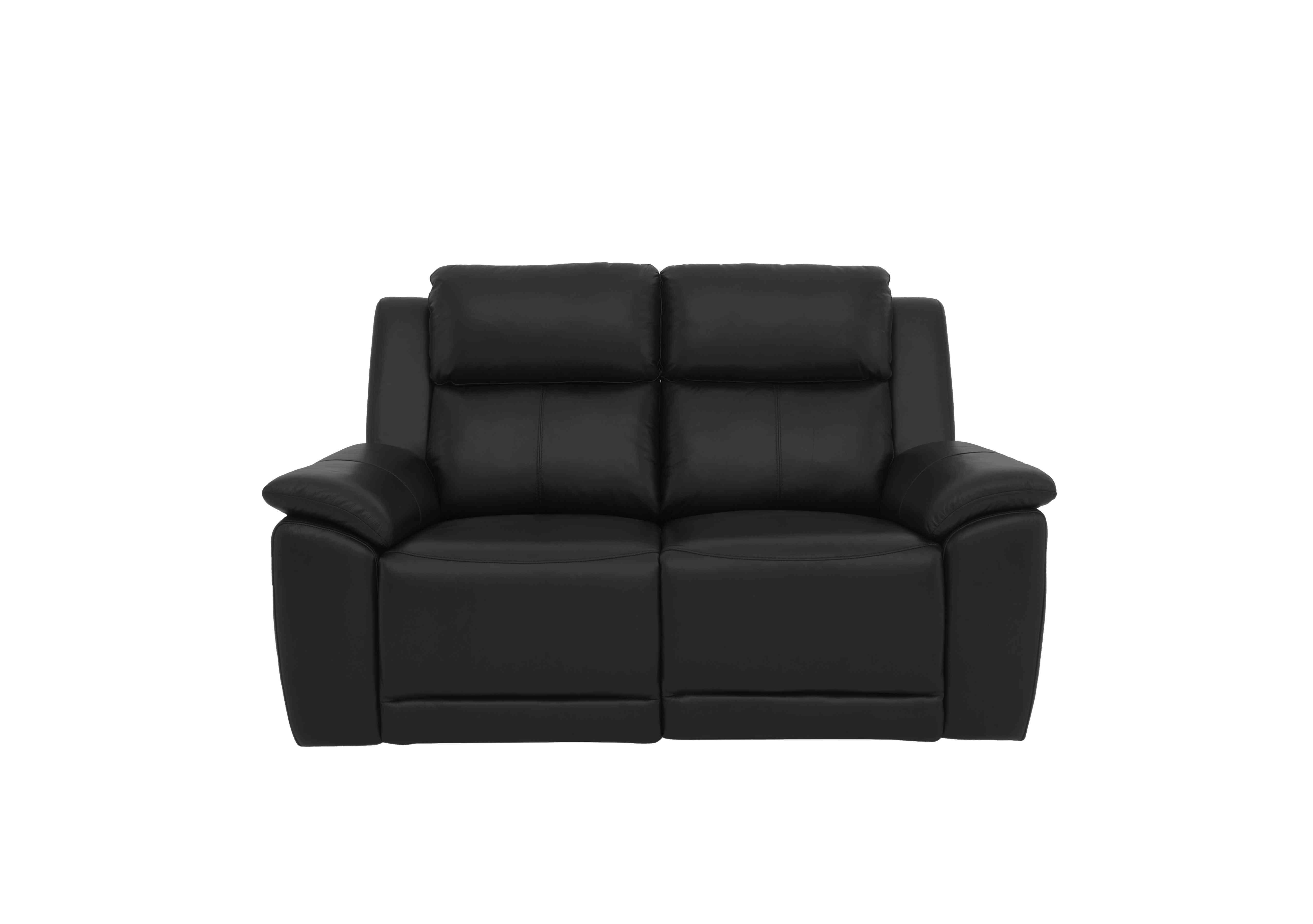 Utah 2 Seater Leather Sofa in Natural Black Mica La4820 on Furniture Village
