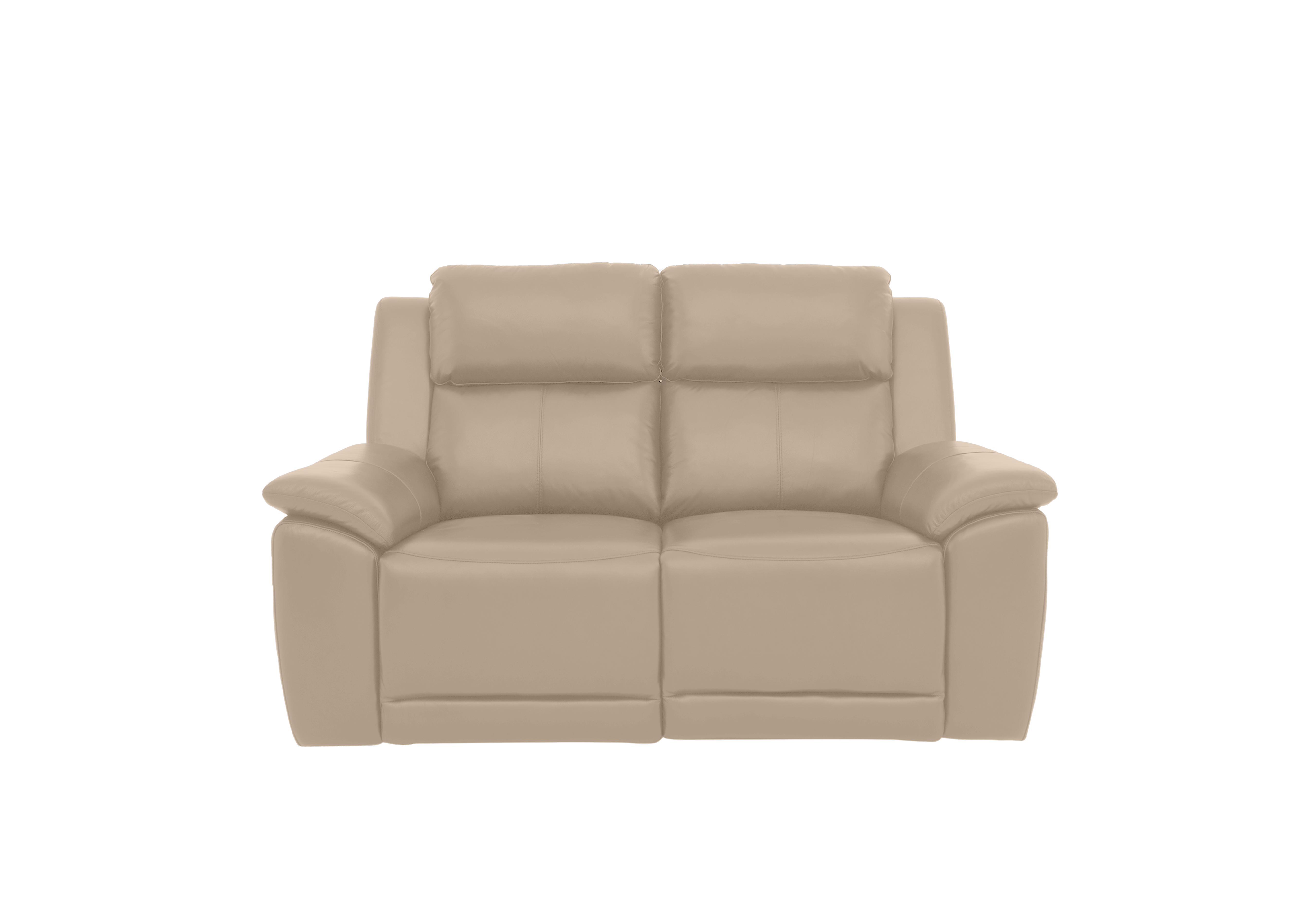 Utah 2 Seater Leather Sofa in Pebble La-4305 on Furniture Village