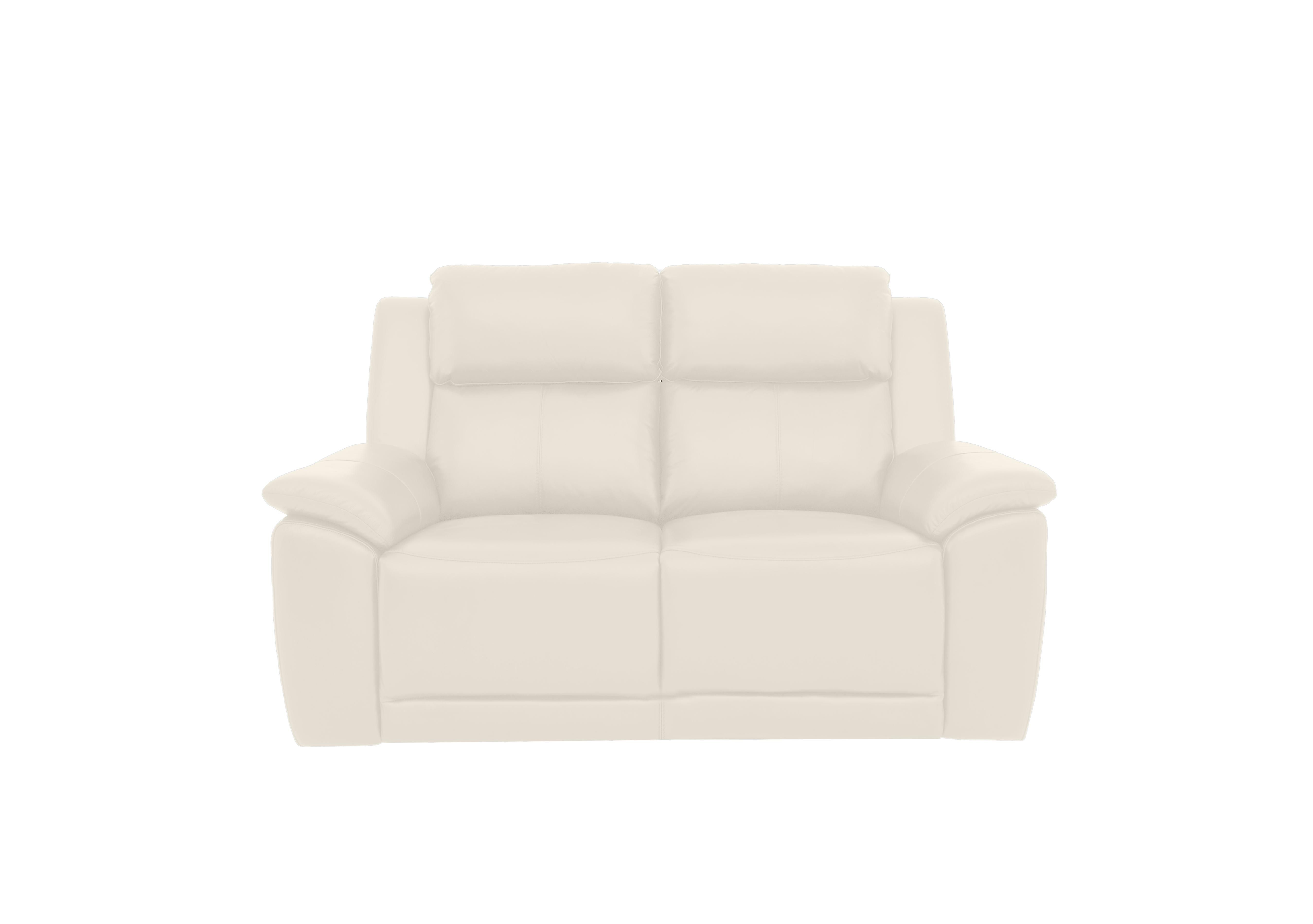 Utah 2 Seater Leather Sofa in White Le-9307 on Furniture Village