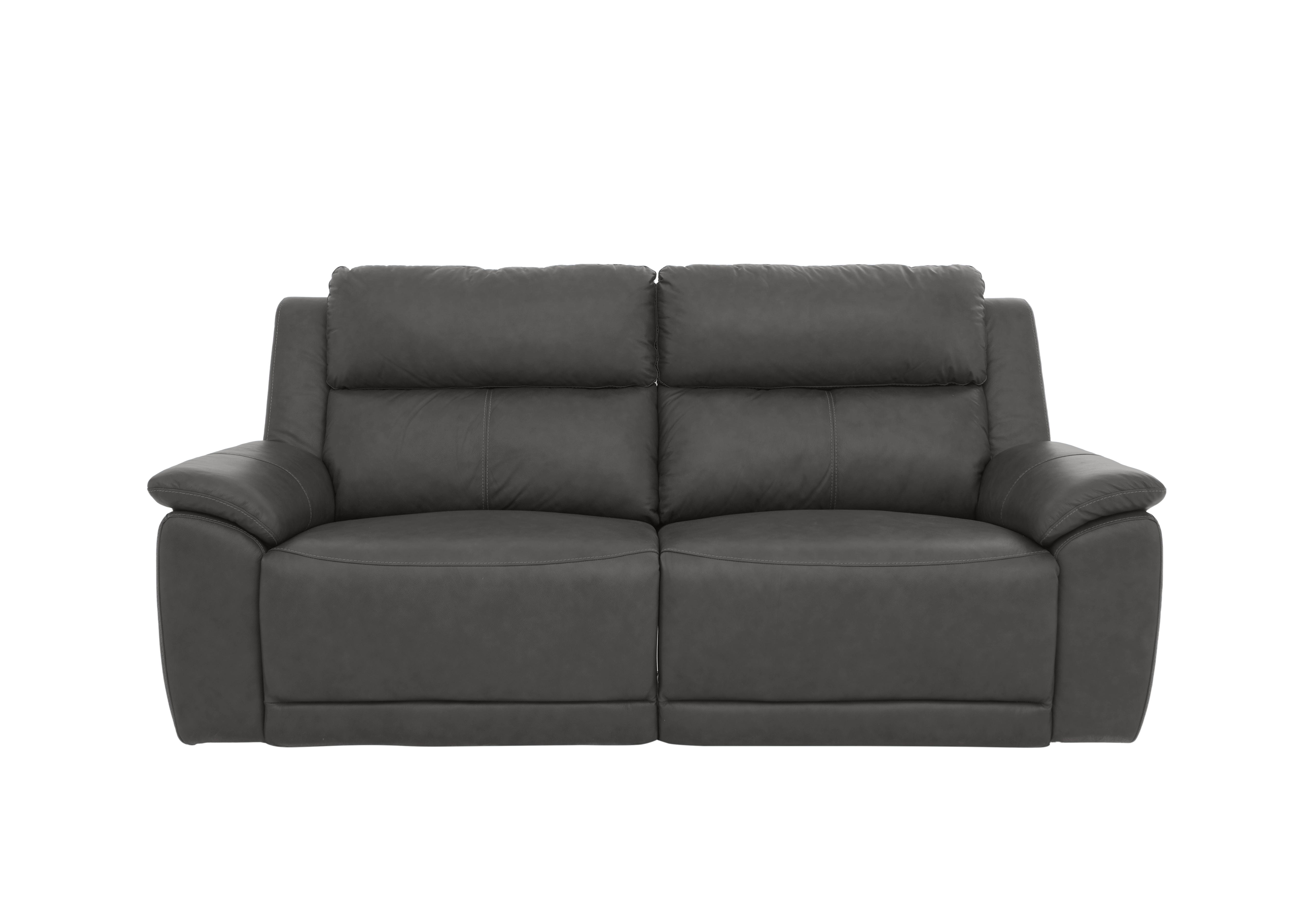 Utah 3 Seater Leather Sofa in Grey Le-9308 on Furniture Village