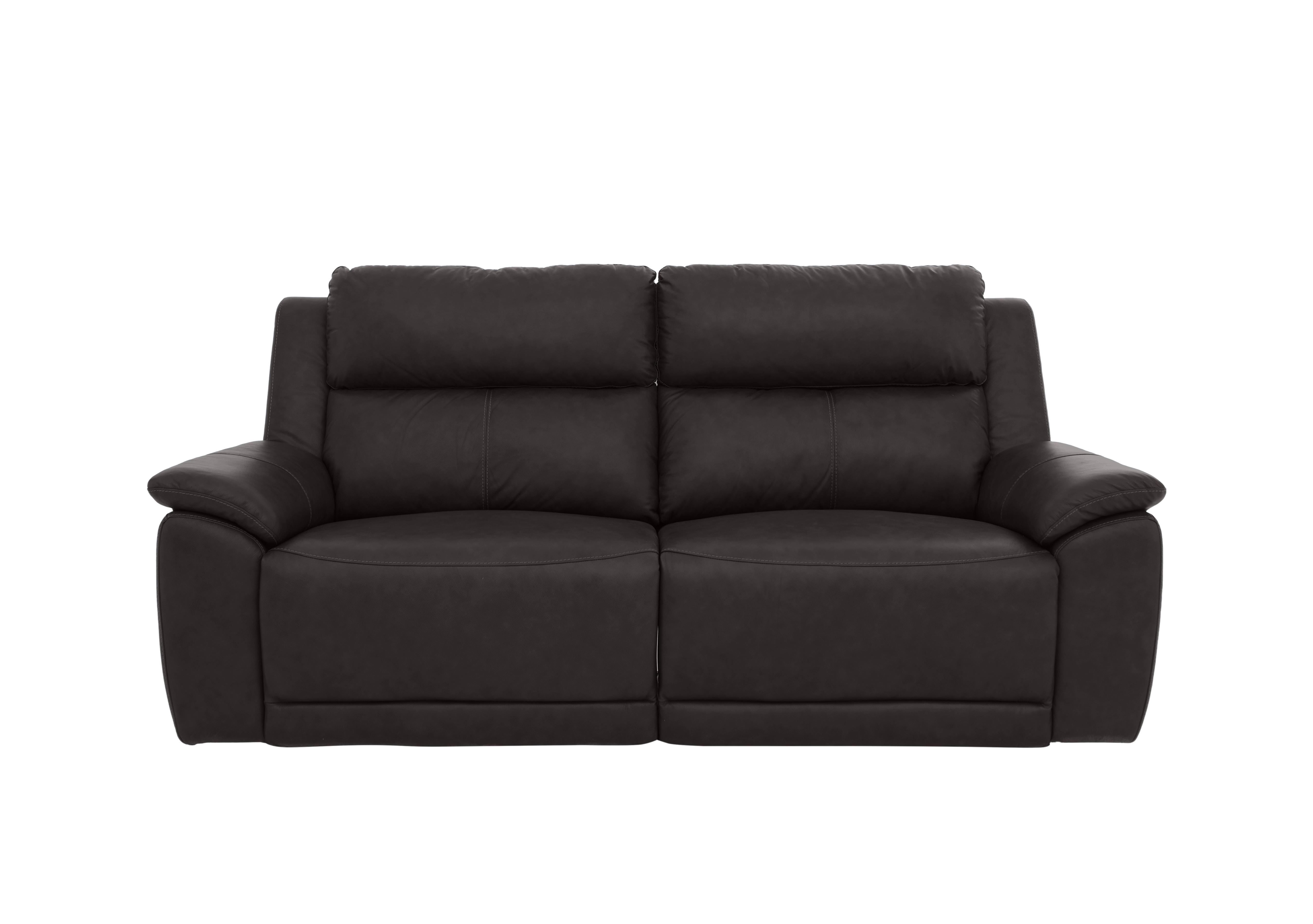Utah 3 Seater Leather Sofa in Starry Grey Lx-6409 on Furniture Village