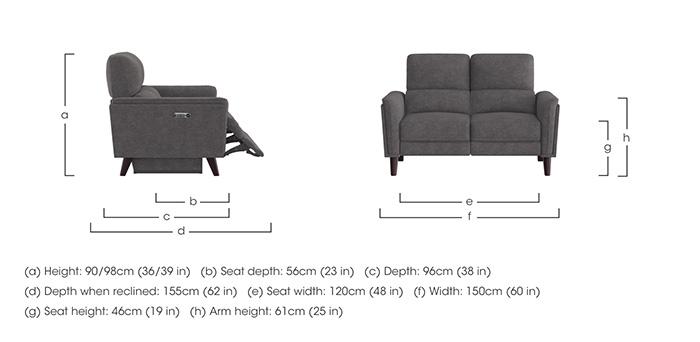 Compact Collection Klein 2 Seater Fabric Sofa in  on Furniture Village