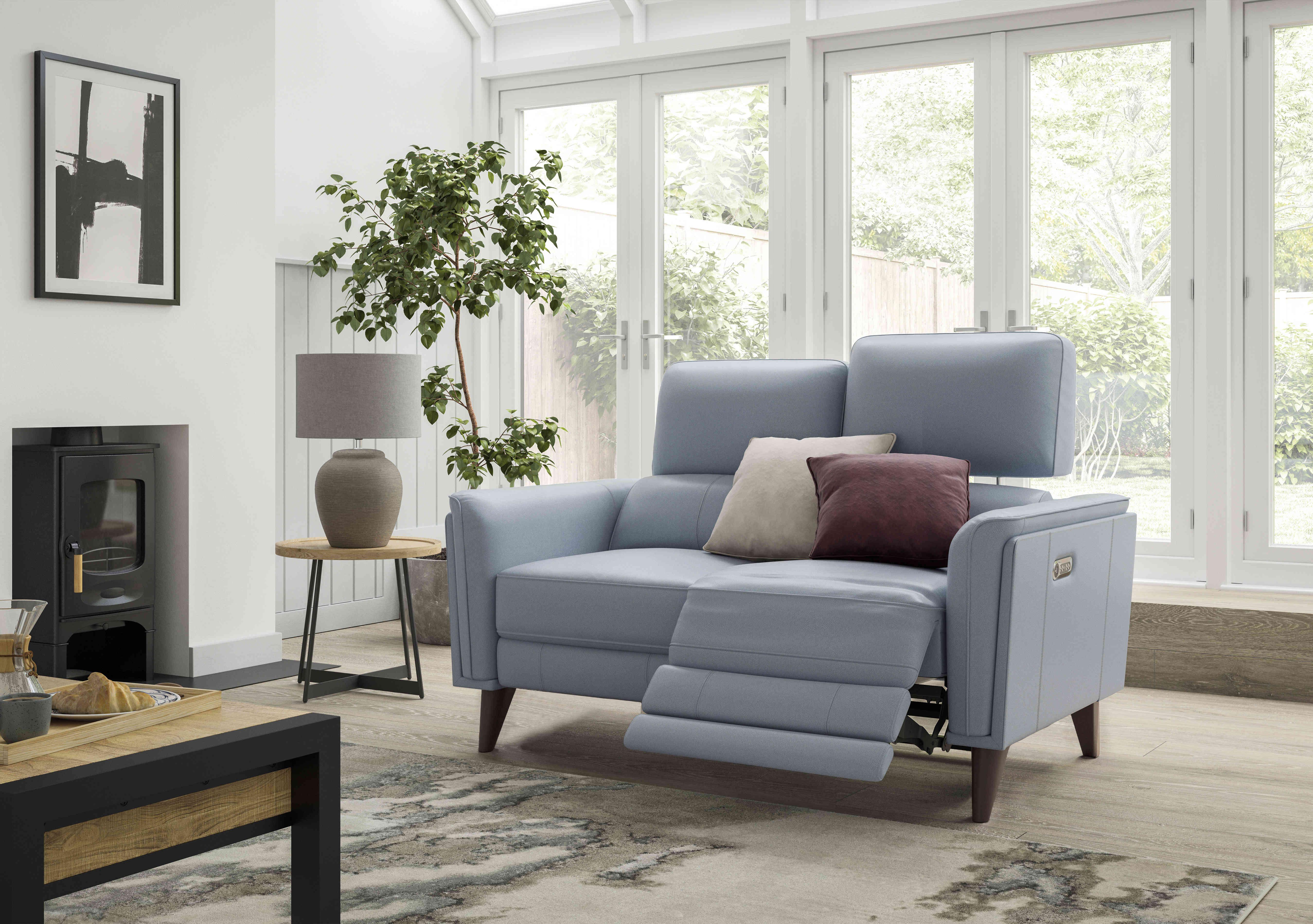 Compact Collection Klein 2 Seater Leather Sofa in  on Furniture Village