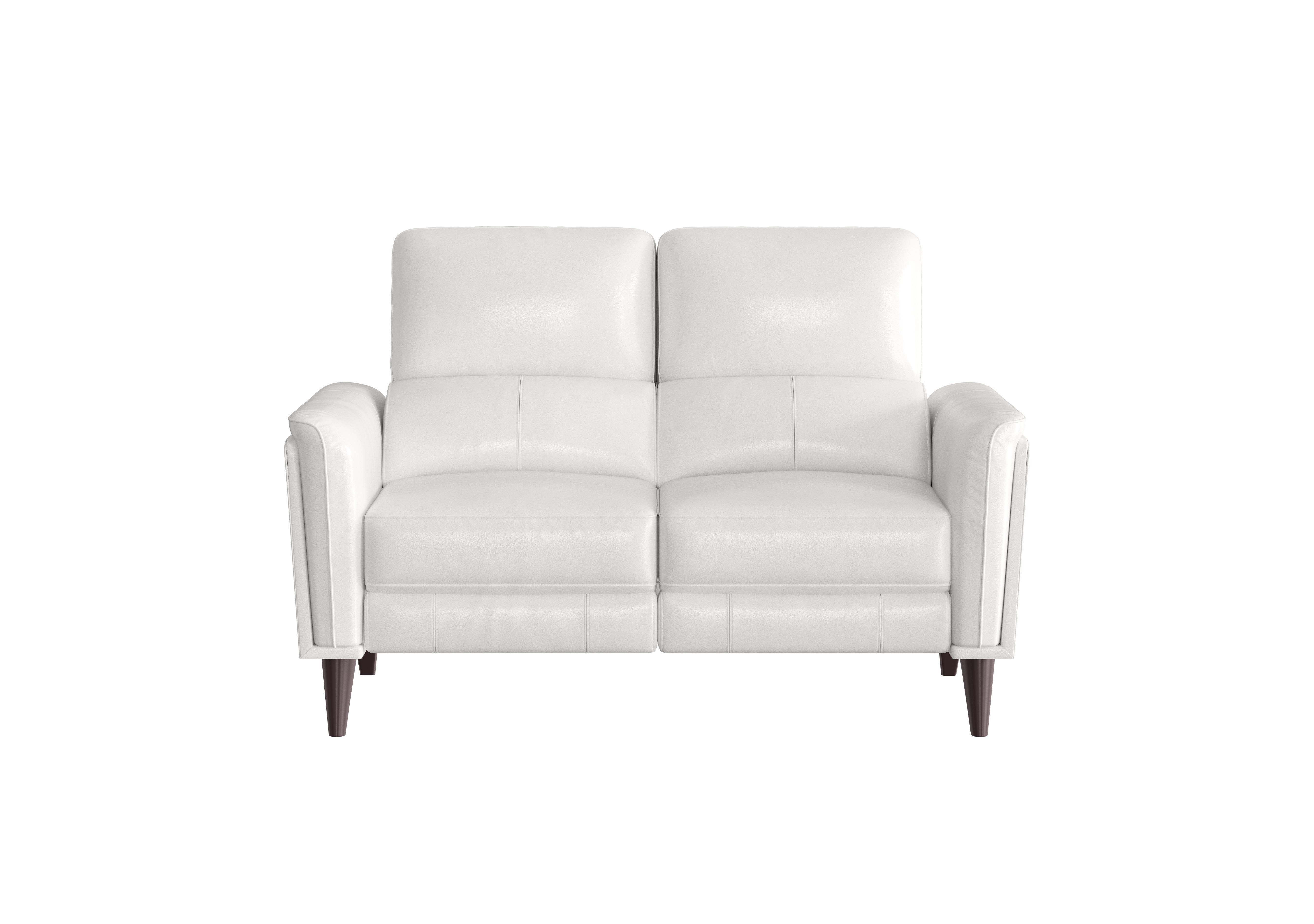 Compact Collection Klein 2 Seater Leather Sofa in Bv-744d Star White on Furniture Village