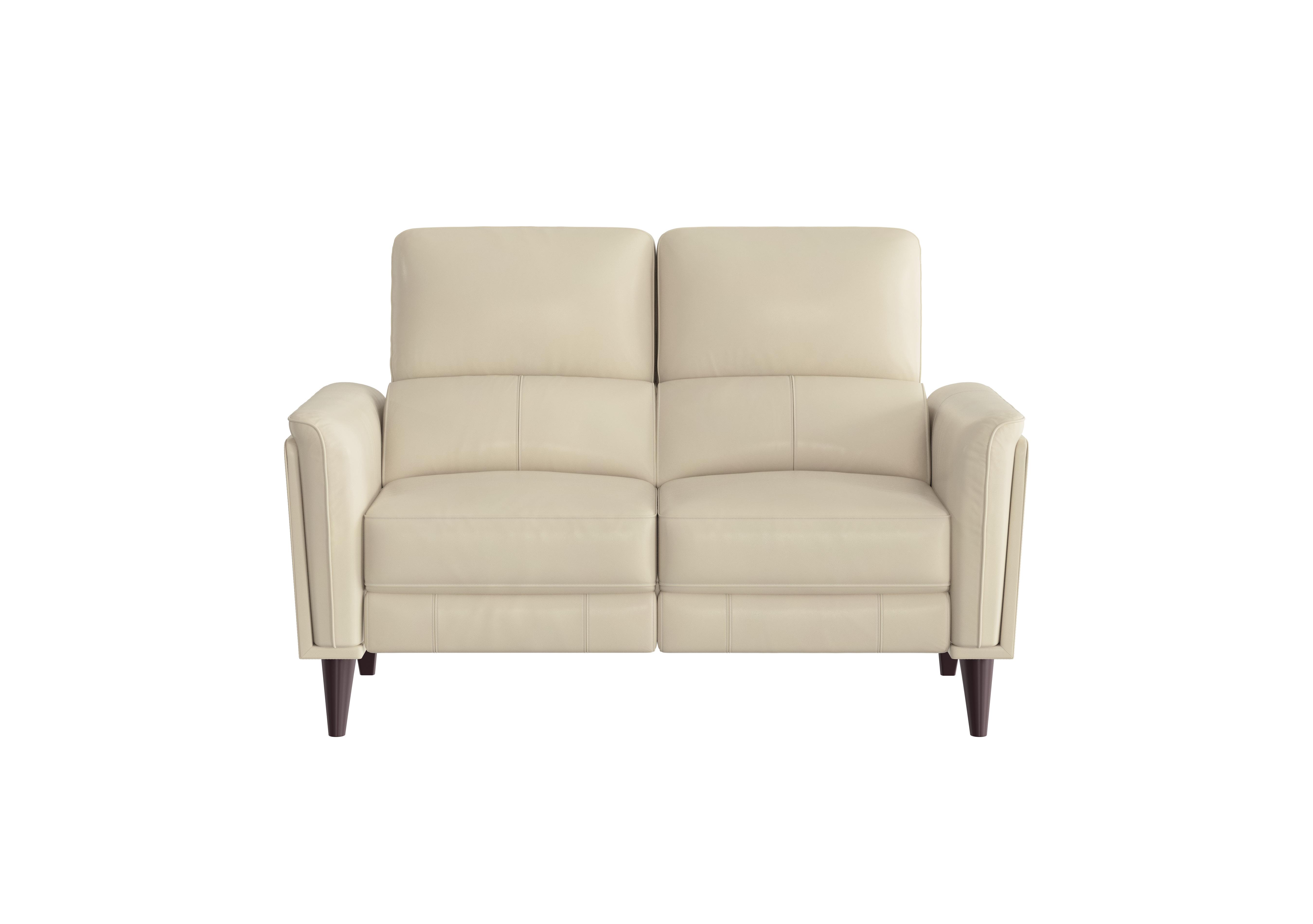 Compact Collection Klein 2 Seater Leather Sofa in Bv-862c Bisque on Furniture Village