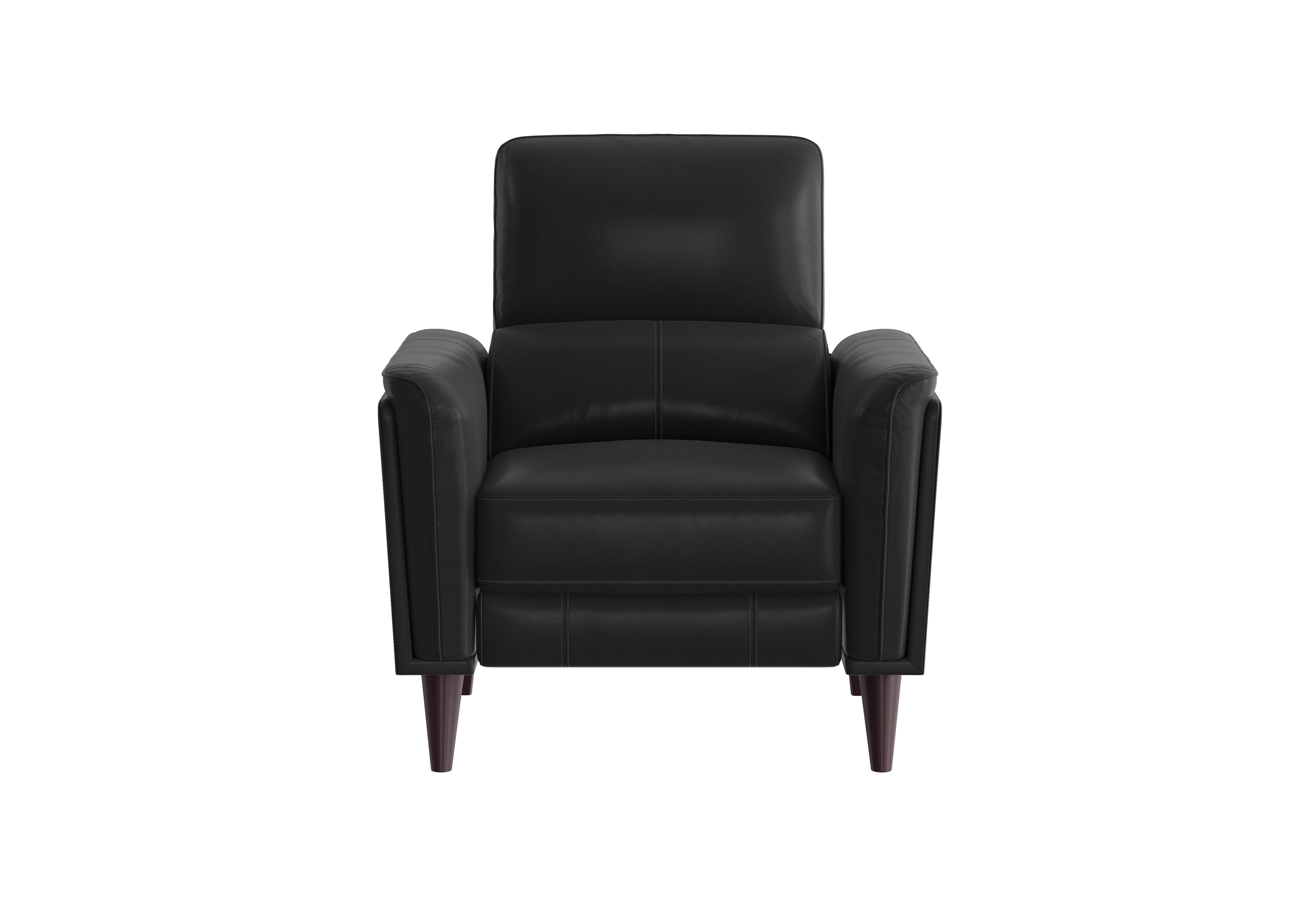 Compact Collection Klein Leather Chair in Bv-3500 Classic Black on Furniture Village