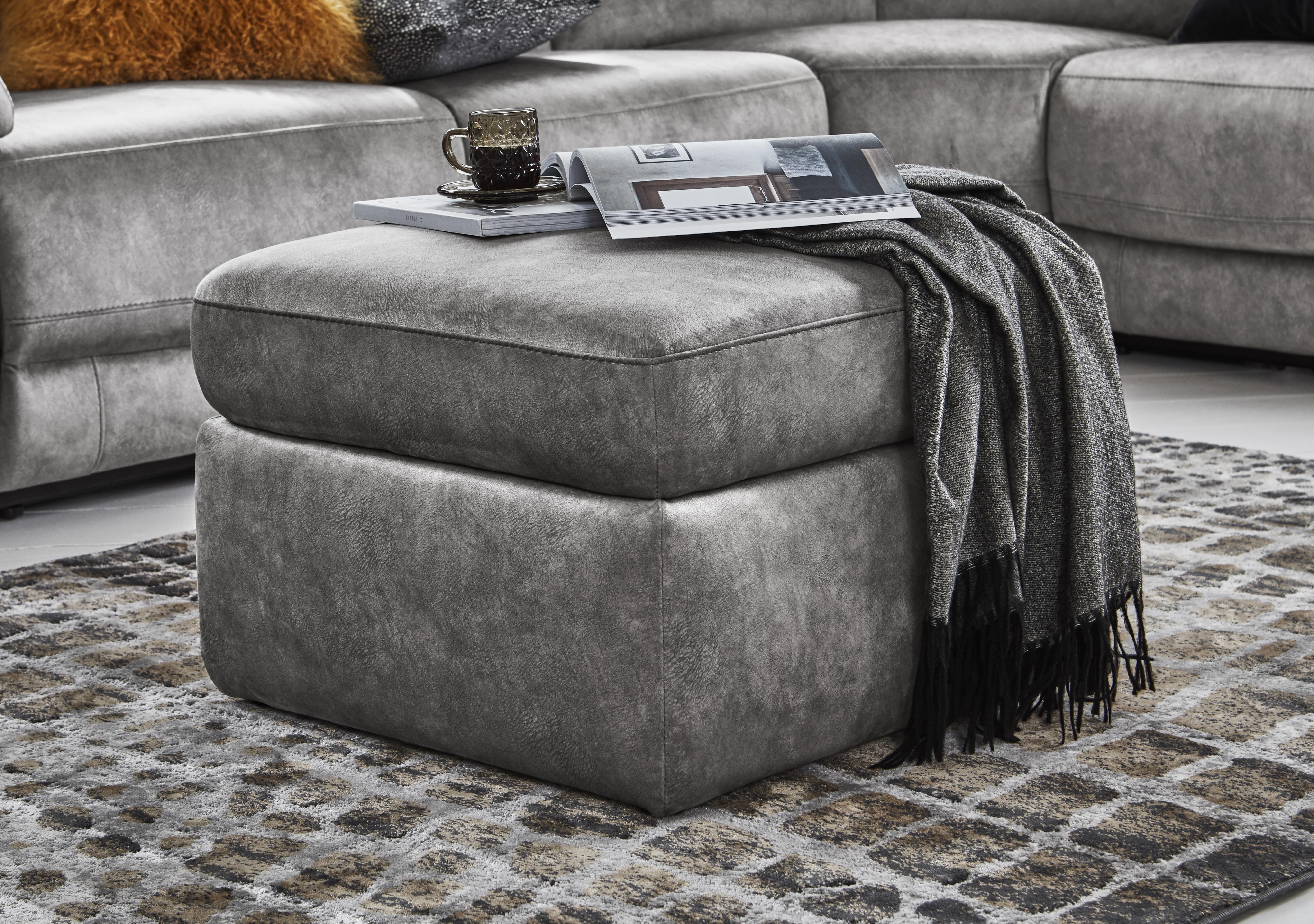 Berlin Fabric Storage Footstool in  on Furniture Village
