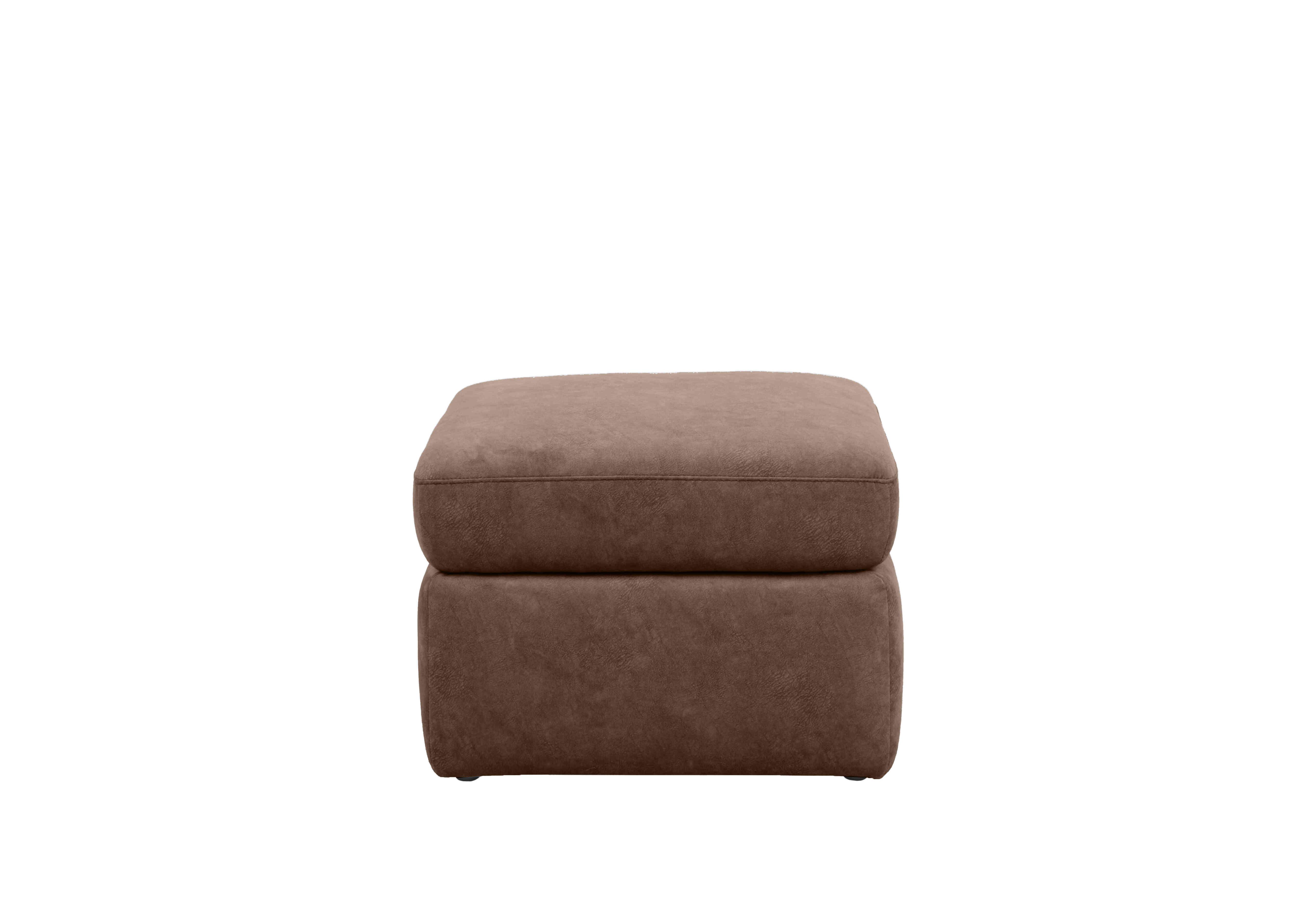Berlin Fabric Storage Footstool in Classic Brown Be-0105 on Furniture Village