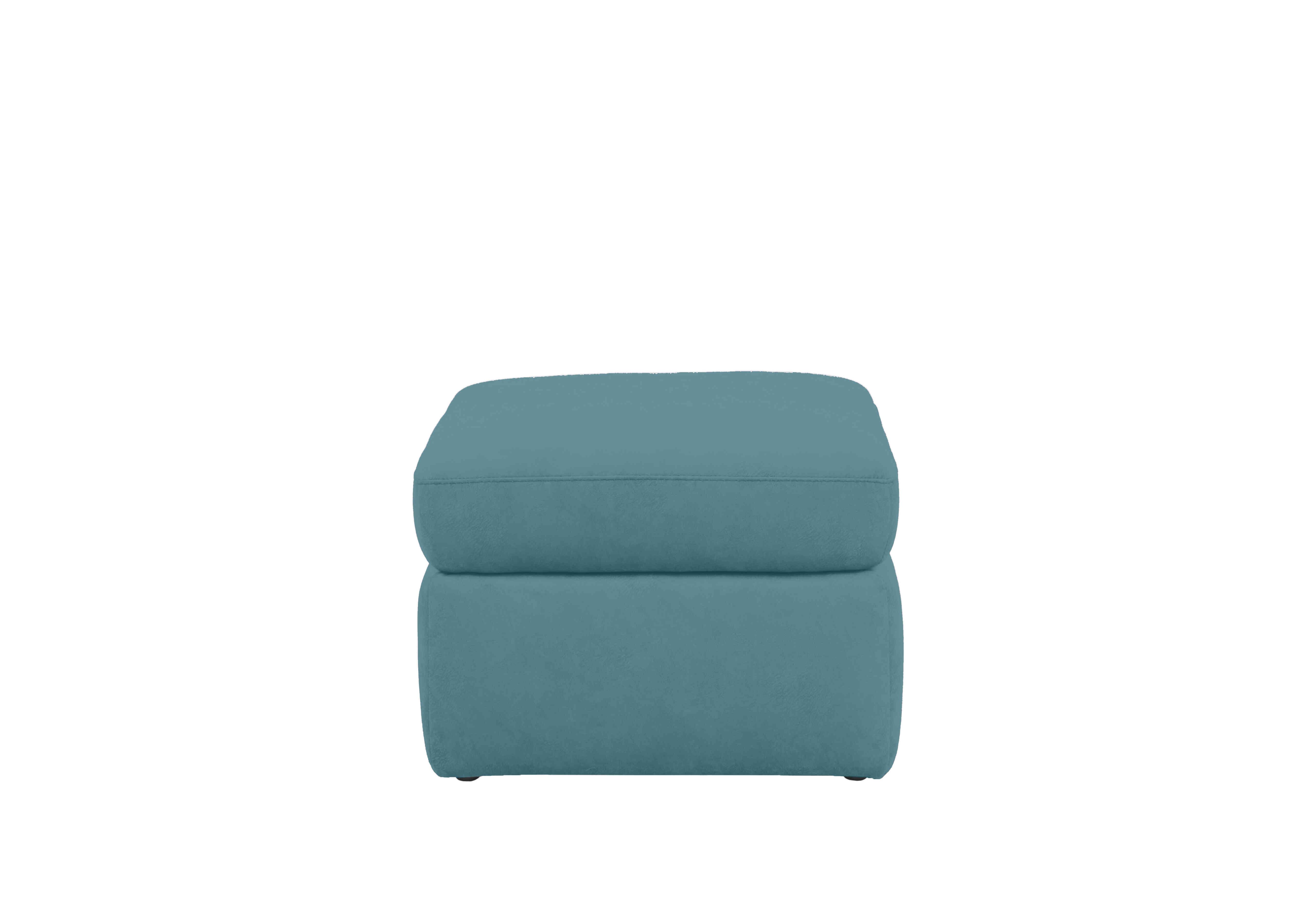 Berlin Fabric Storage Footstool in Velvet Blu Vv-0312 on Furniture Village