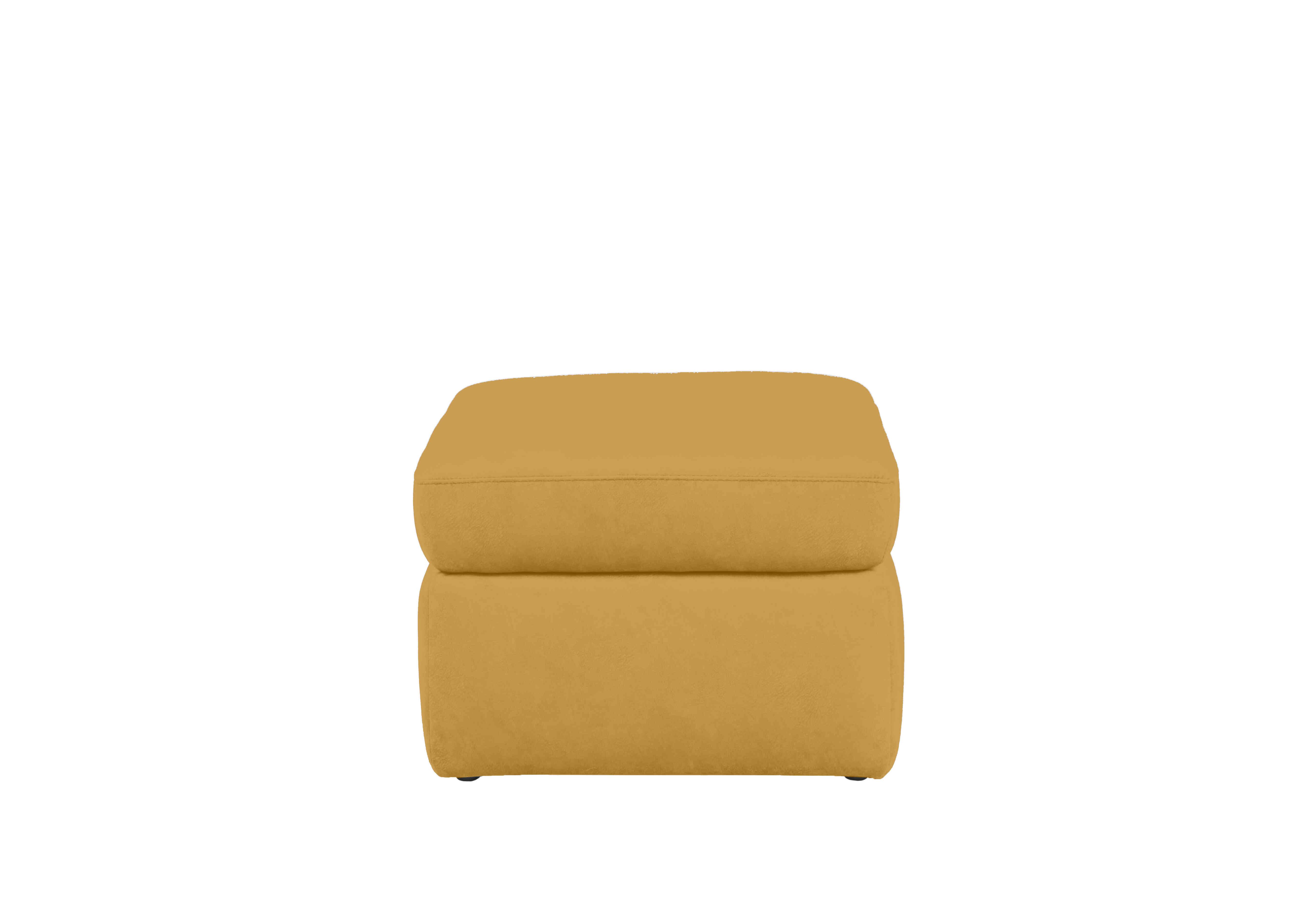 Berlin Fabric Storage Footstool in Velvet Giallo Vv-0310 on Furniture Village