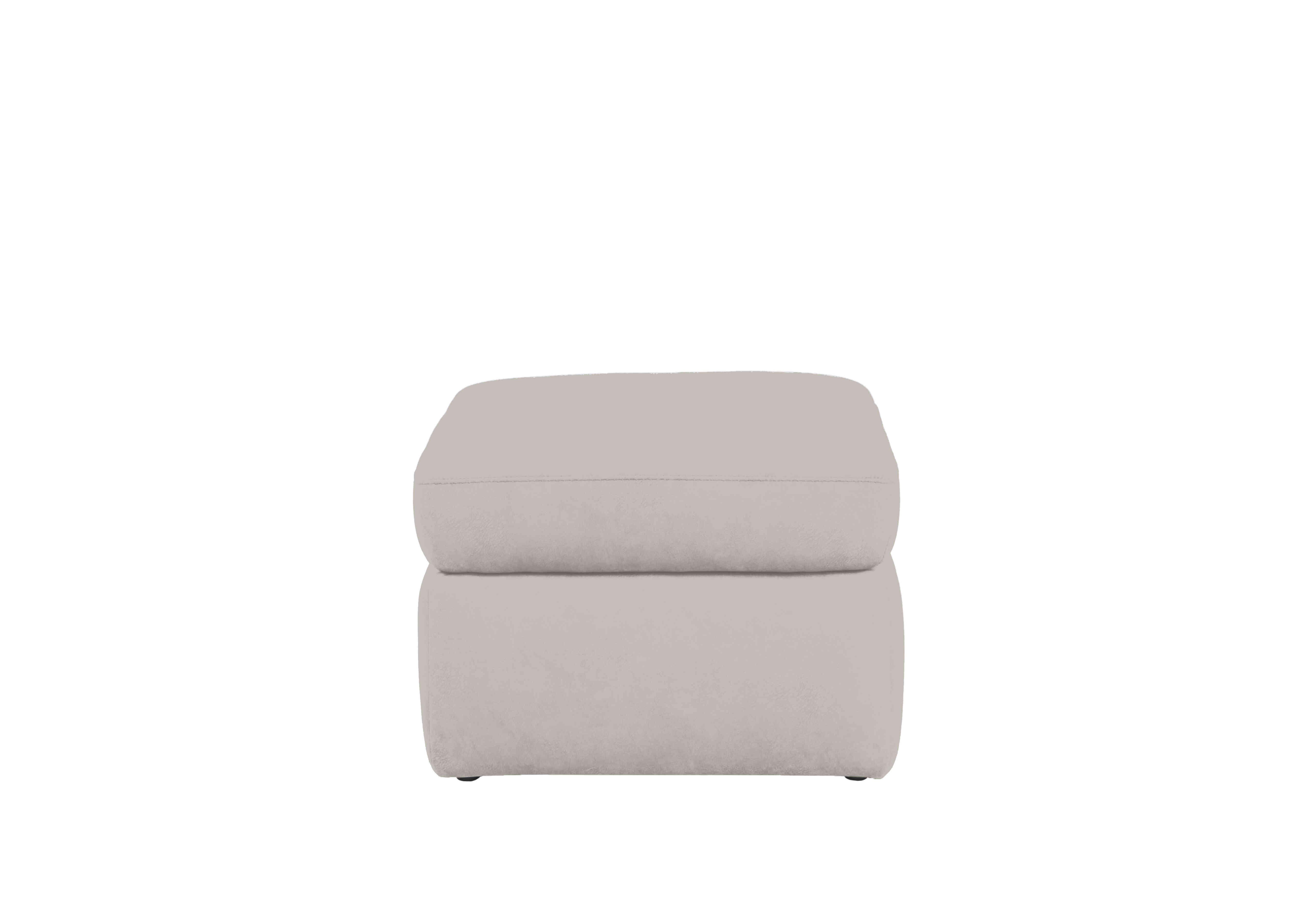 Berlin Fabric Storage Footstool in Velvet White Vv-0307 on Furniture Village