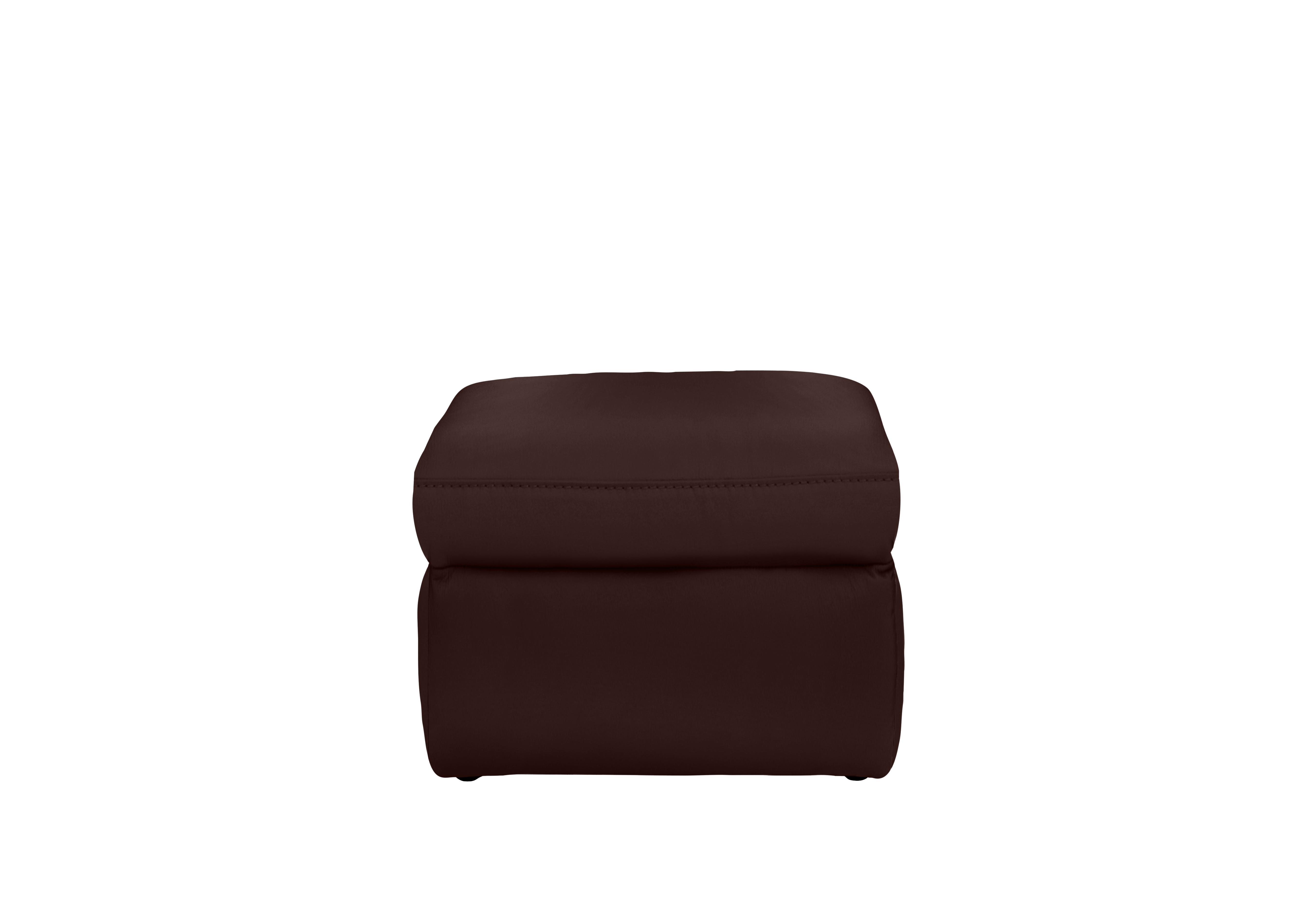 Berlin Leather Storage Footstool in Burgundy Lx-6402 on Furniture Village