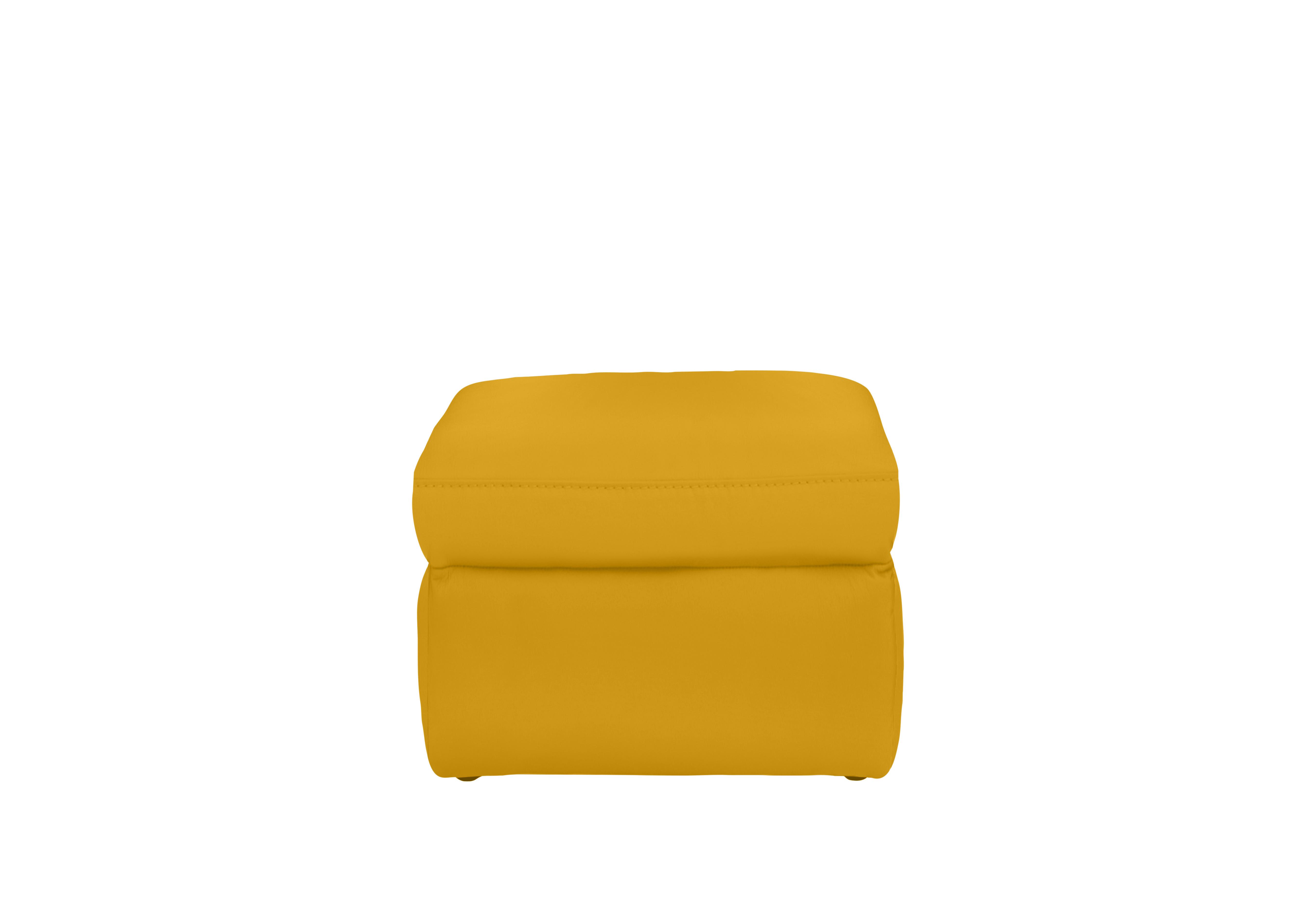 Berlin Leather Storage Footstool in Giallo Le-9310 on Furniture Village