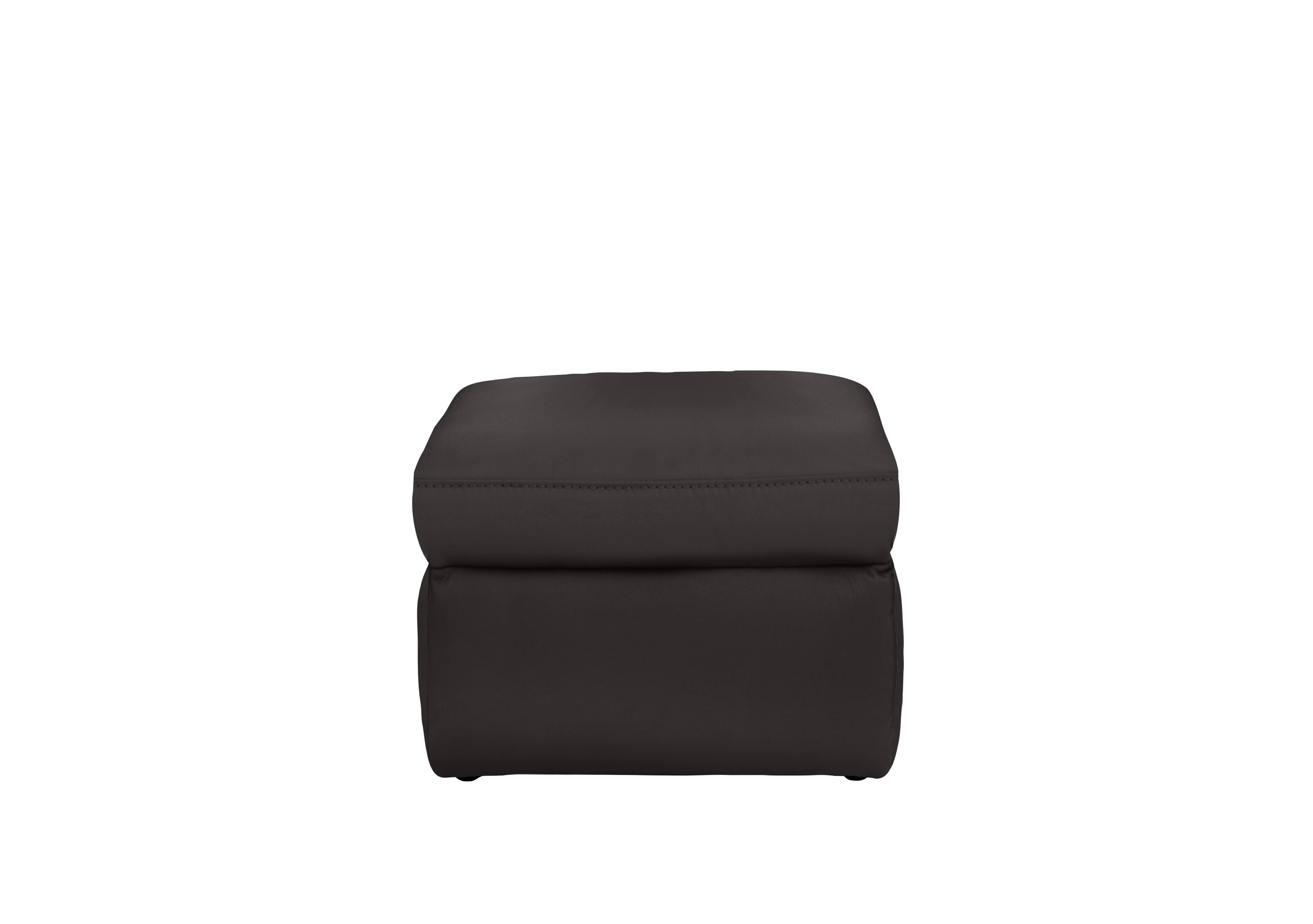 Berlin Leather Storage Footstool in Starry Grey Lx-6409 on Furniture Village