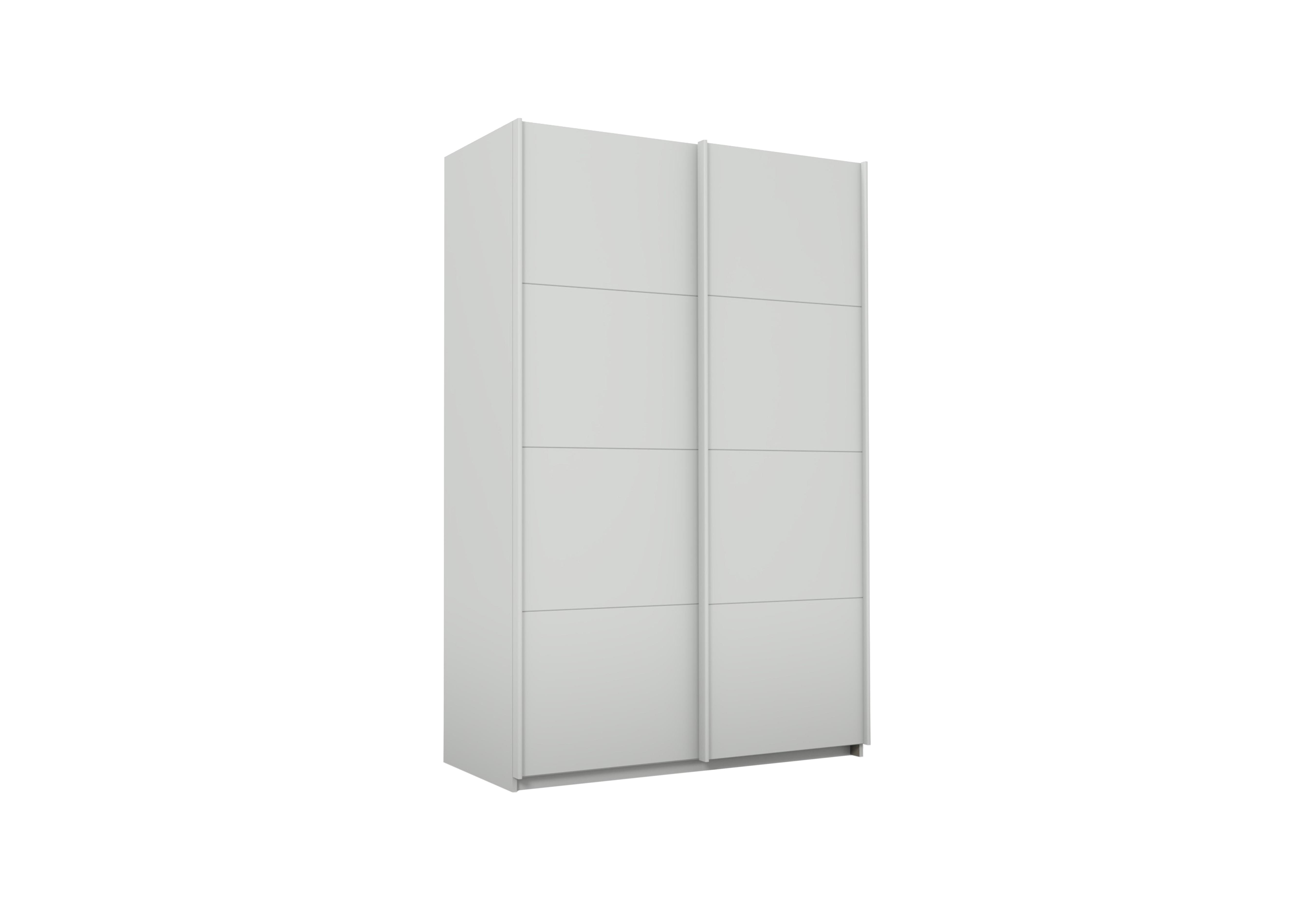 Lima 136cm 2 Door Sliding Wardrobe with Decor Front 210cm Tall in Ag355slk Gr /Slk Gry on Furniture Village