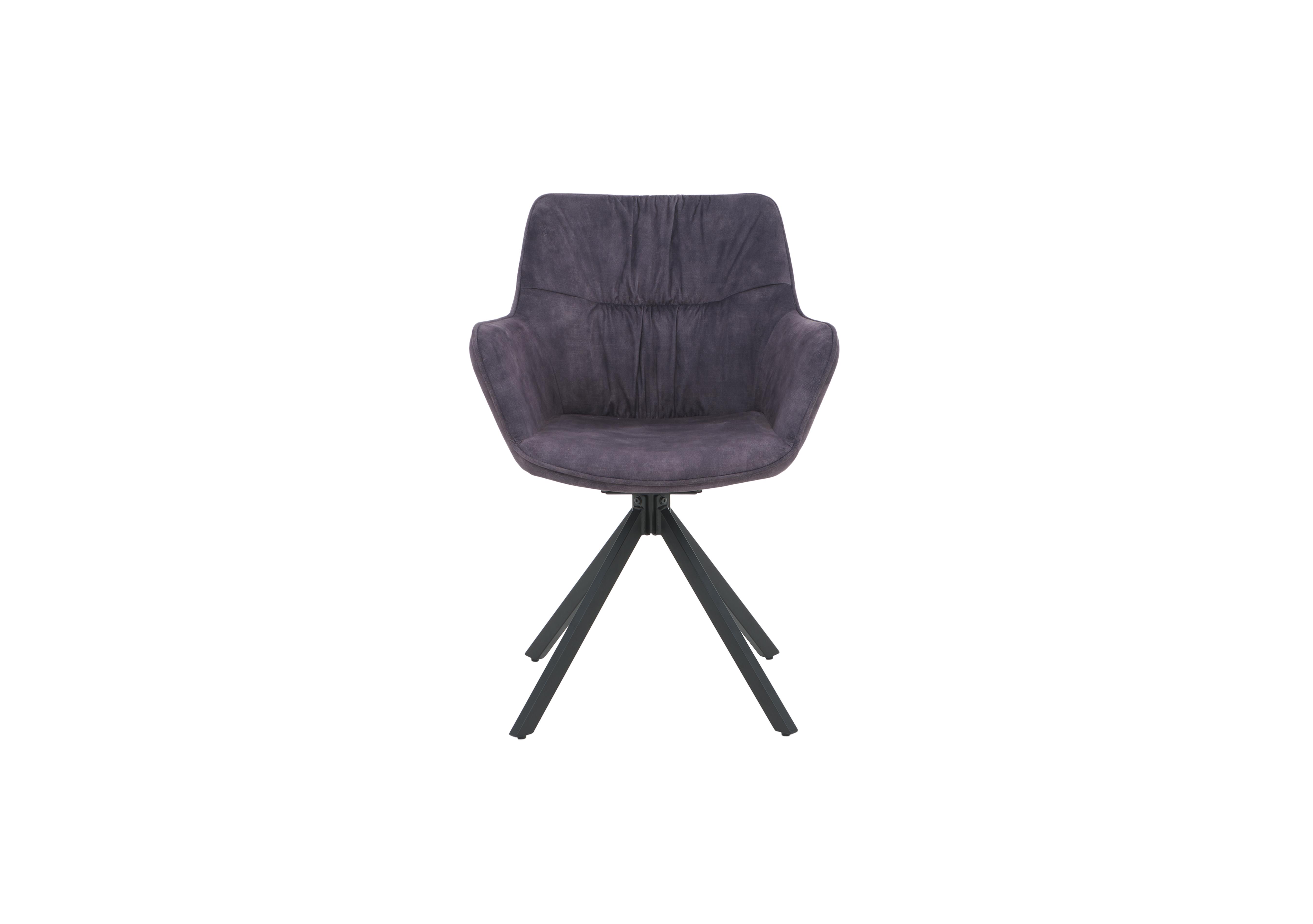 Marvel Black Swivel Dining Chair in Charcoal on Furniture Village