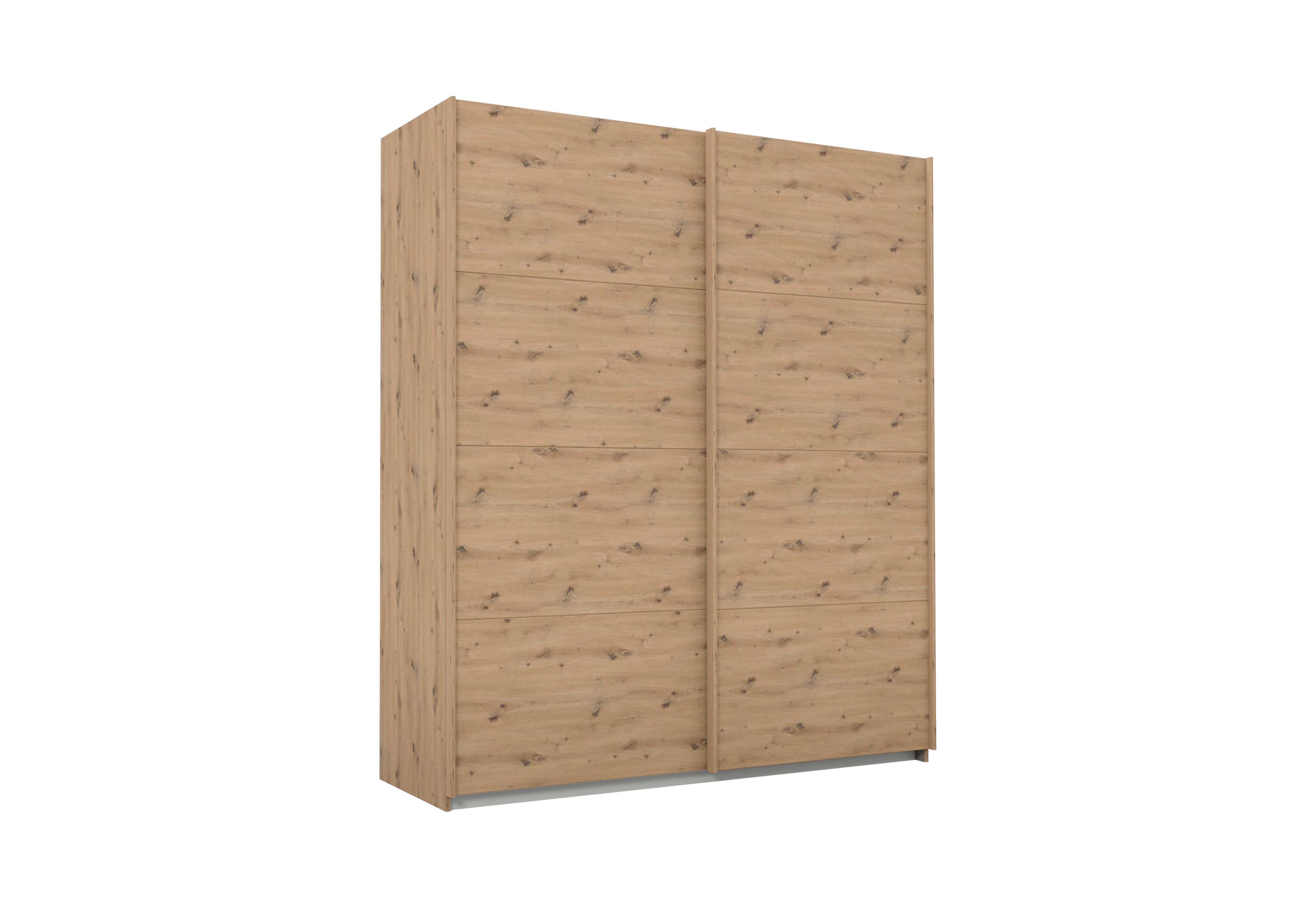 Lima 181cm 2 Door Sliding Wardrobe with Decor Front 210cm Tall in Ag350art Oak/Art Oak on Furniture Village