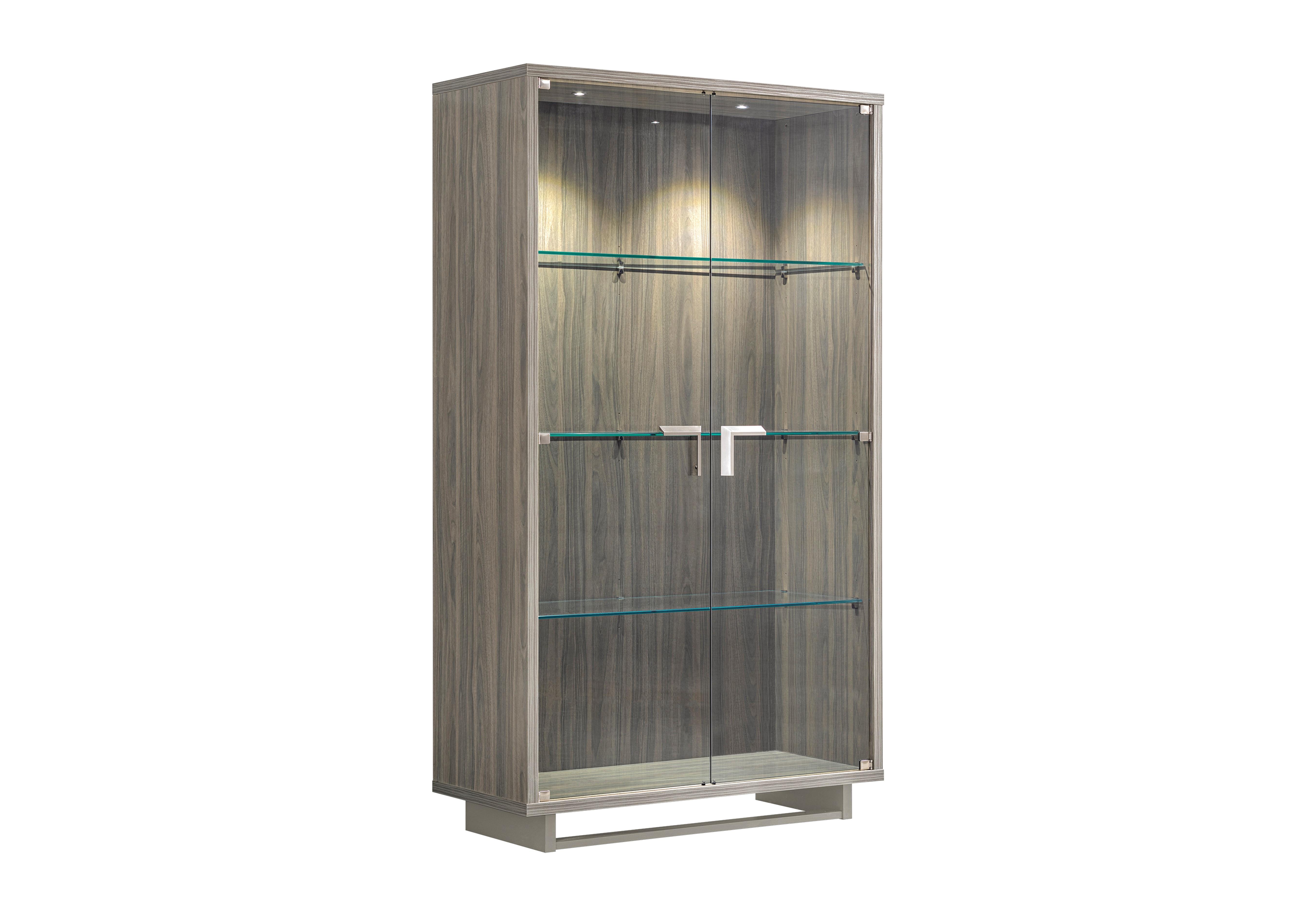 Venezia 2 Door Curio Cabinet in Grey on Furniture Village