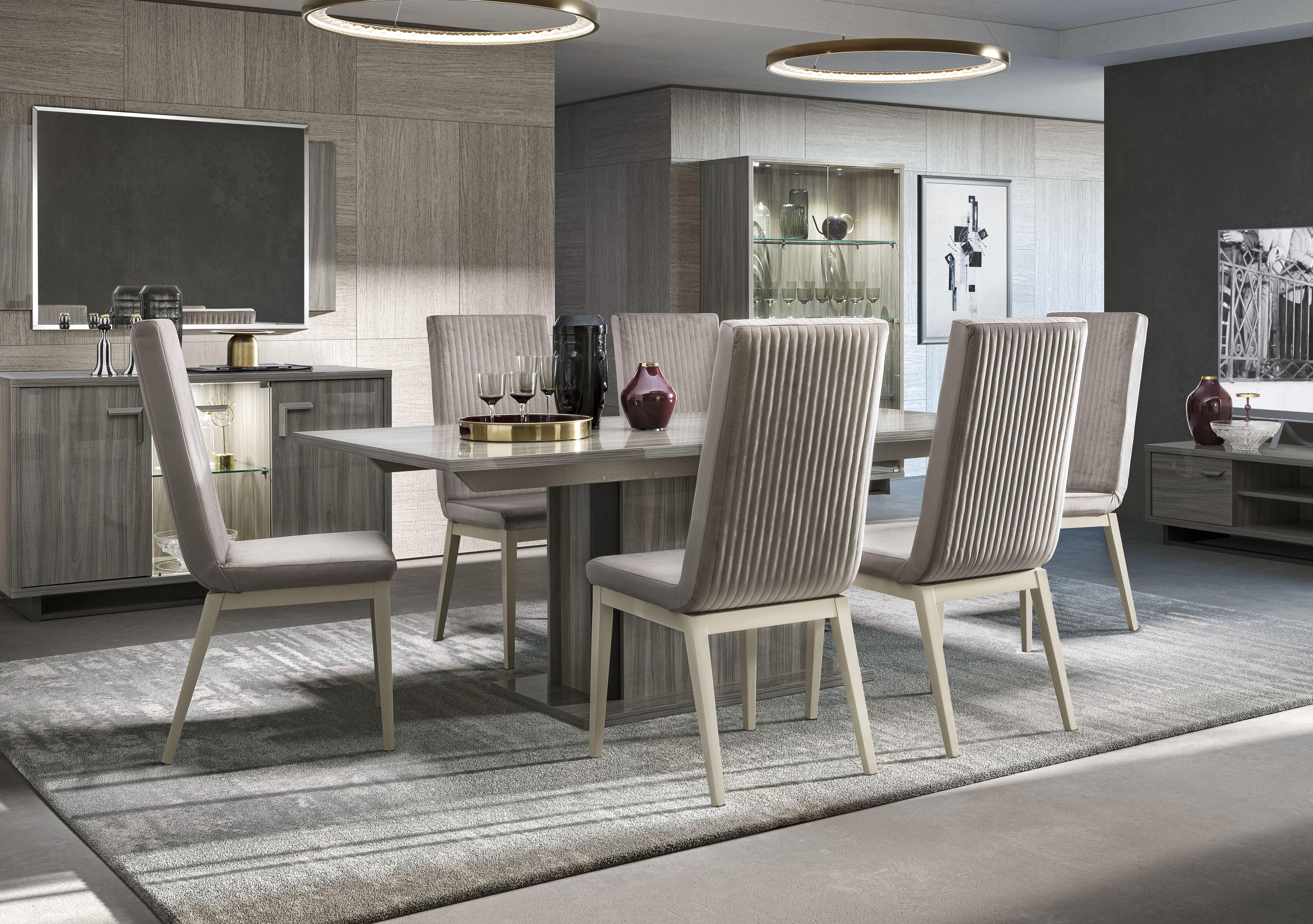 Venezia 200 cm Extending Dining Table and 6 Fluted Fabric Dining Chairs Dining Set in  on Furniture Village