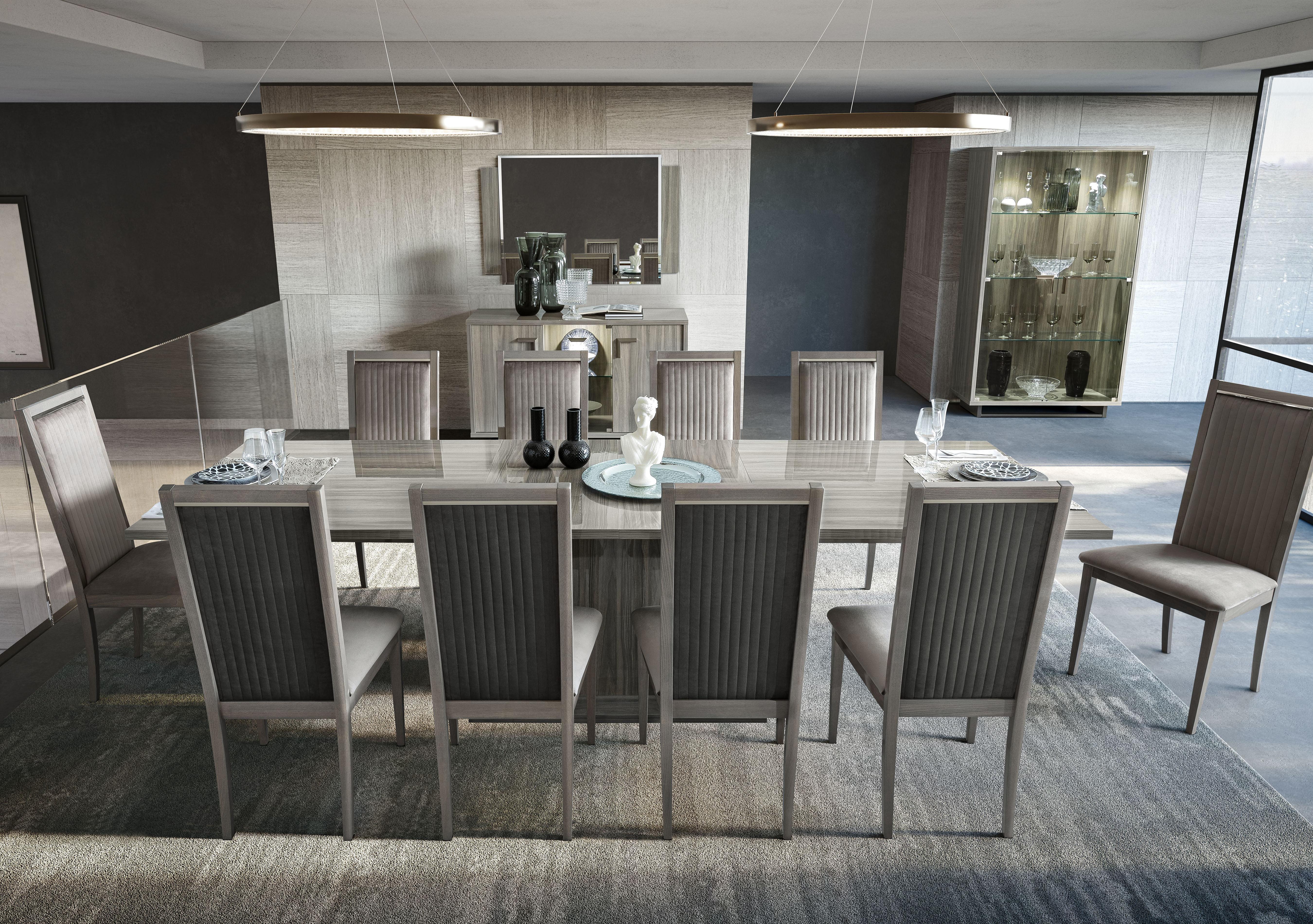 Venezia 200 cm Extending Dining Table and 8 Panelled Fabric Dining Chairs Dining Set in  on Furniture Village