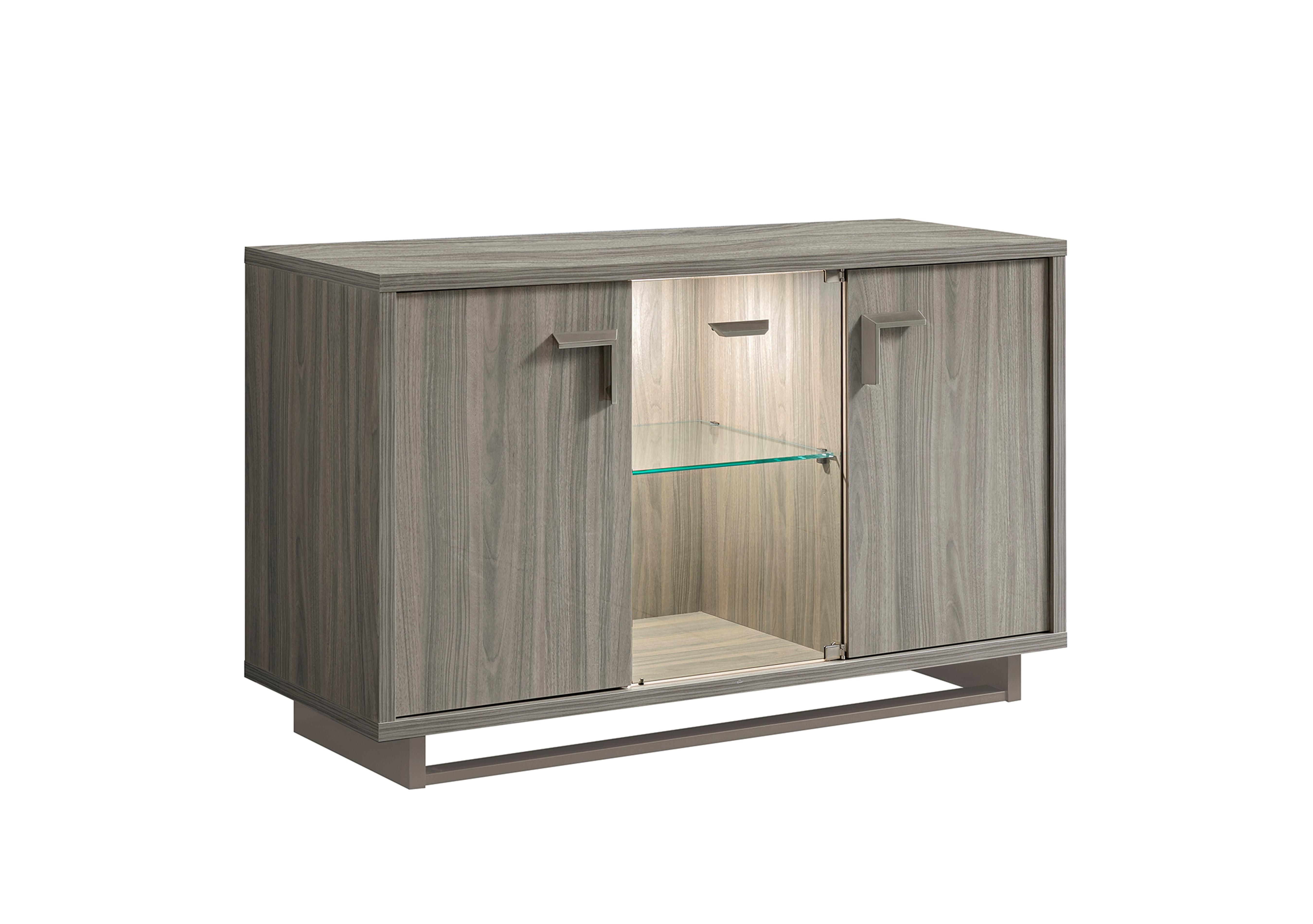 Venezia 3 Door Sideboard with Glass Door in Grey on Furniture Village