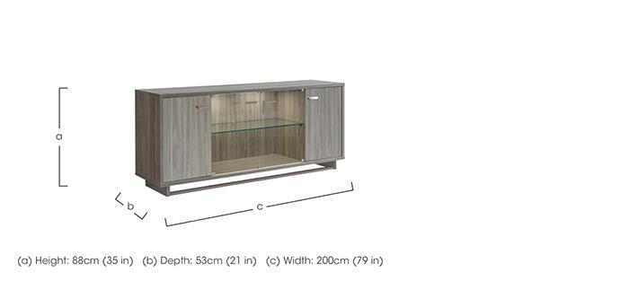 Venezia 4 Door Sideboard with 2 Glass Doors in  on Furniture Village