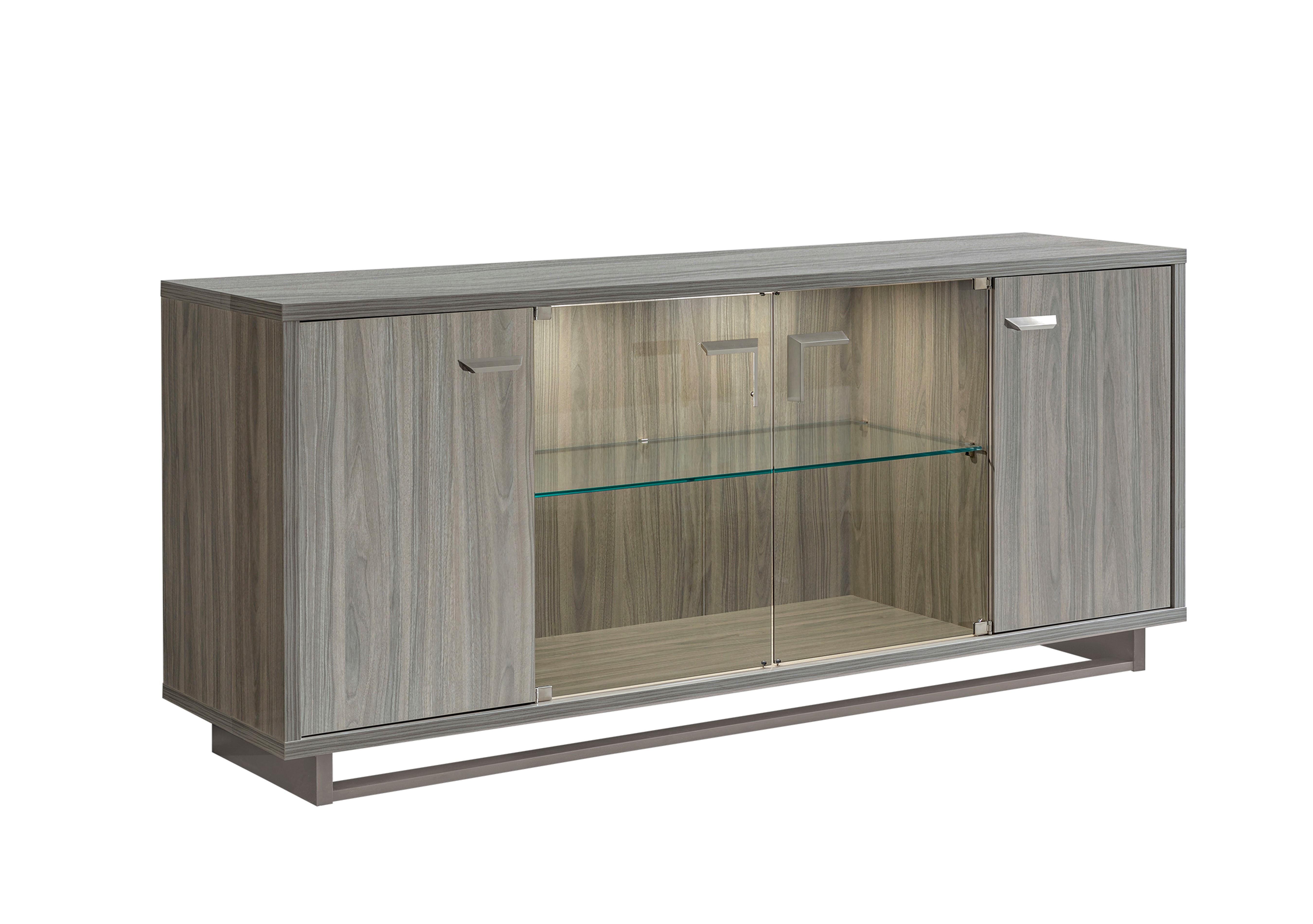 Venezia 4 Door Sideboard with 2 Glass Doors in Grey on Furniture Village