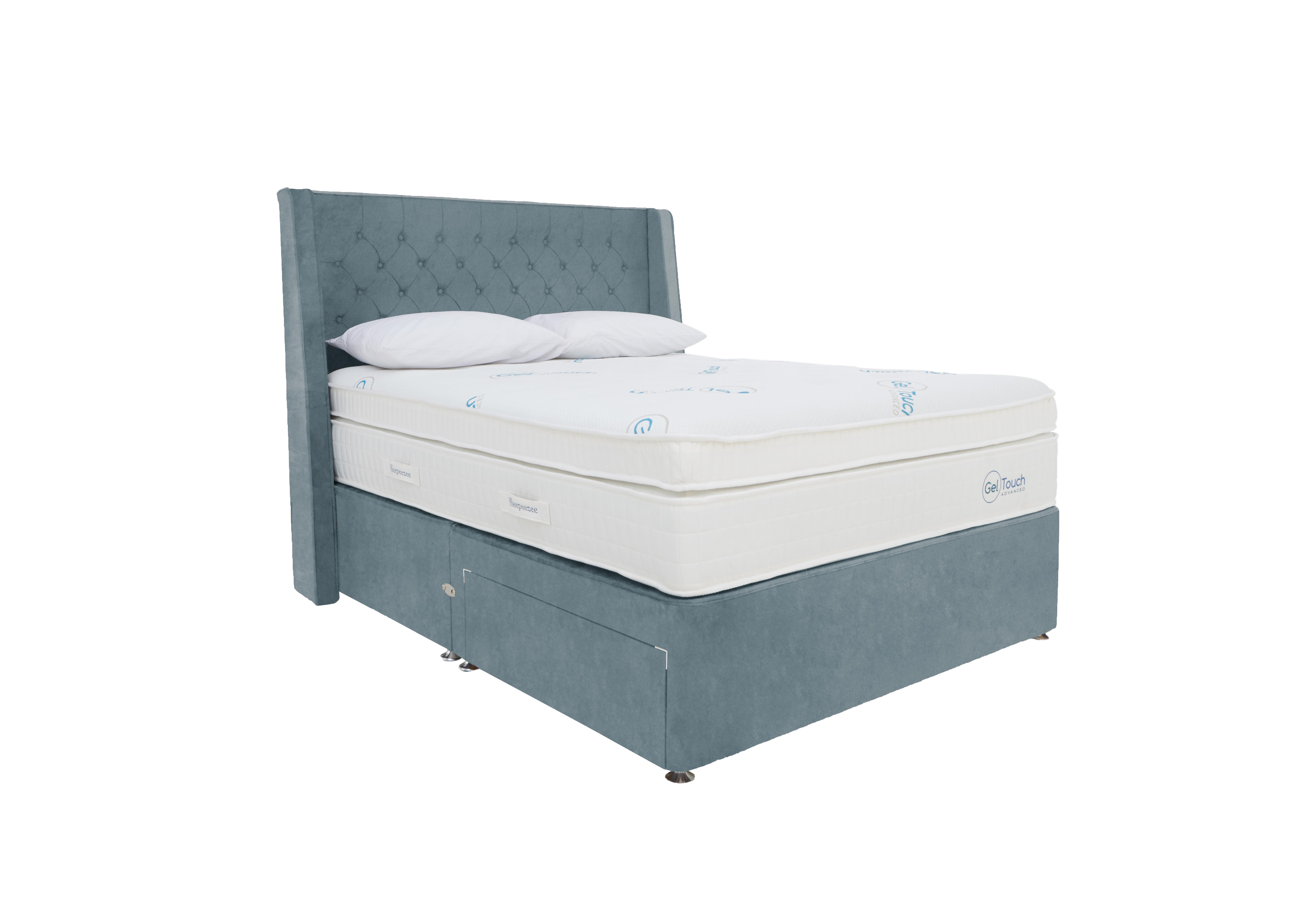 Geltouch Advanced 10000 Divan Set in Plush Light Blue on Furniture Village