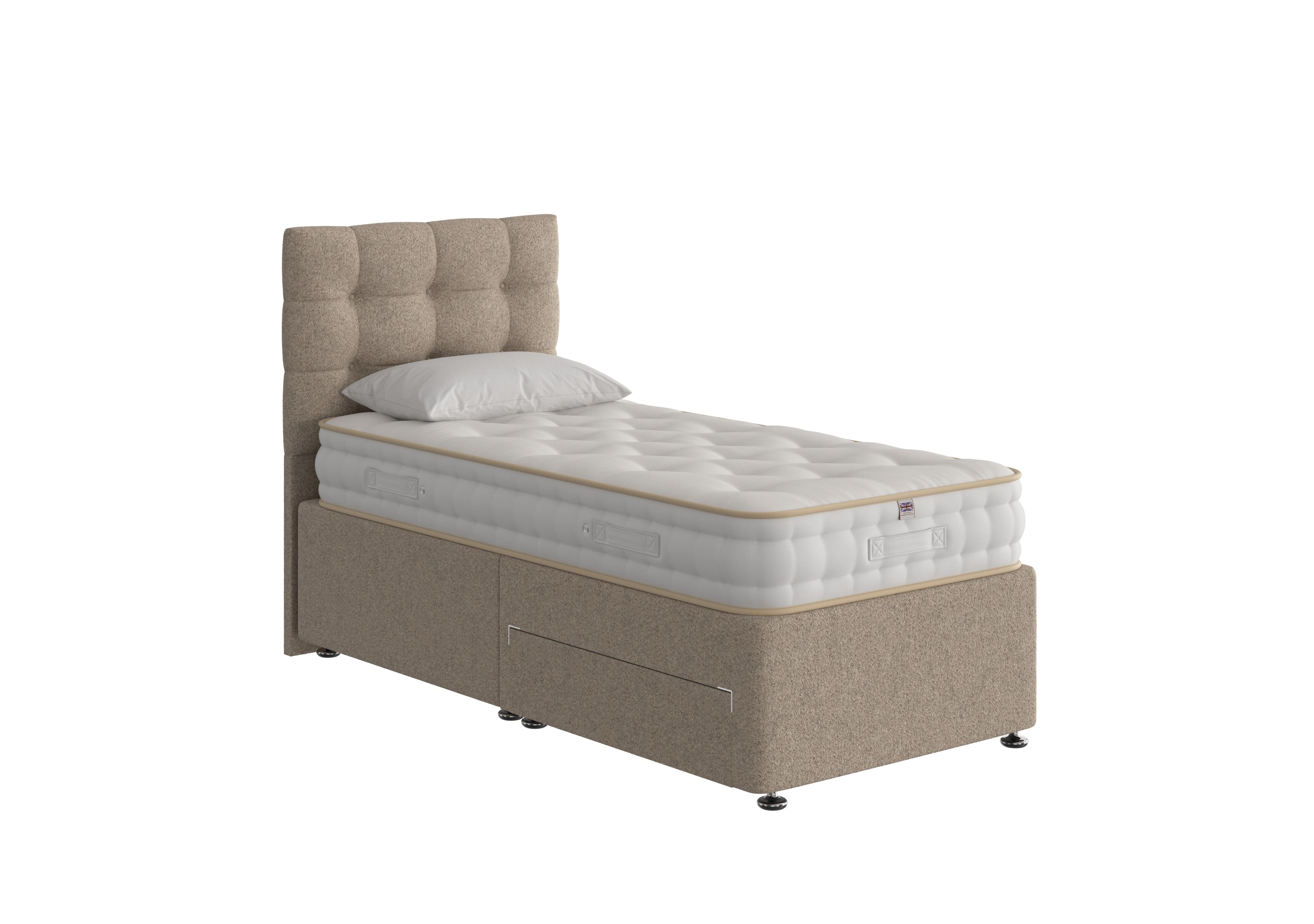 Boutique Ortho Divan Set in Teddy Mushroom on Furniture Village