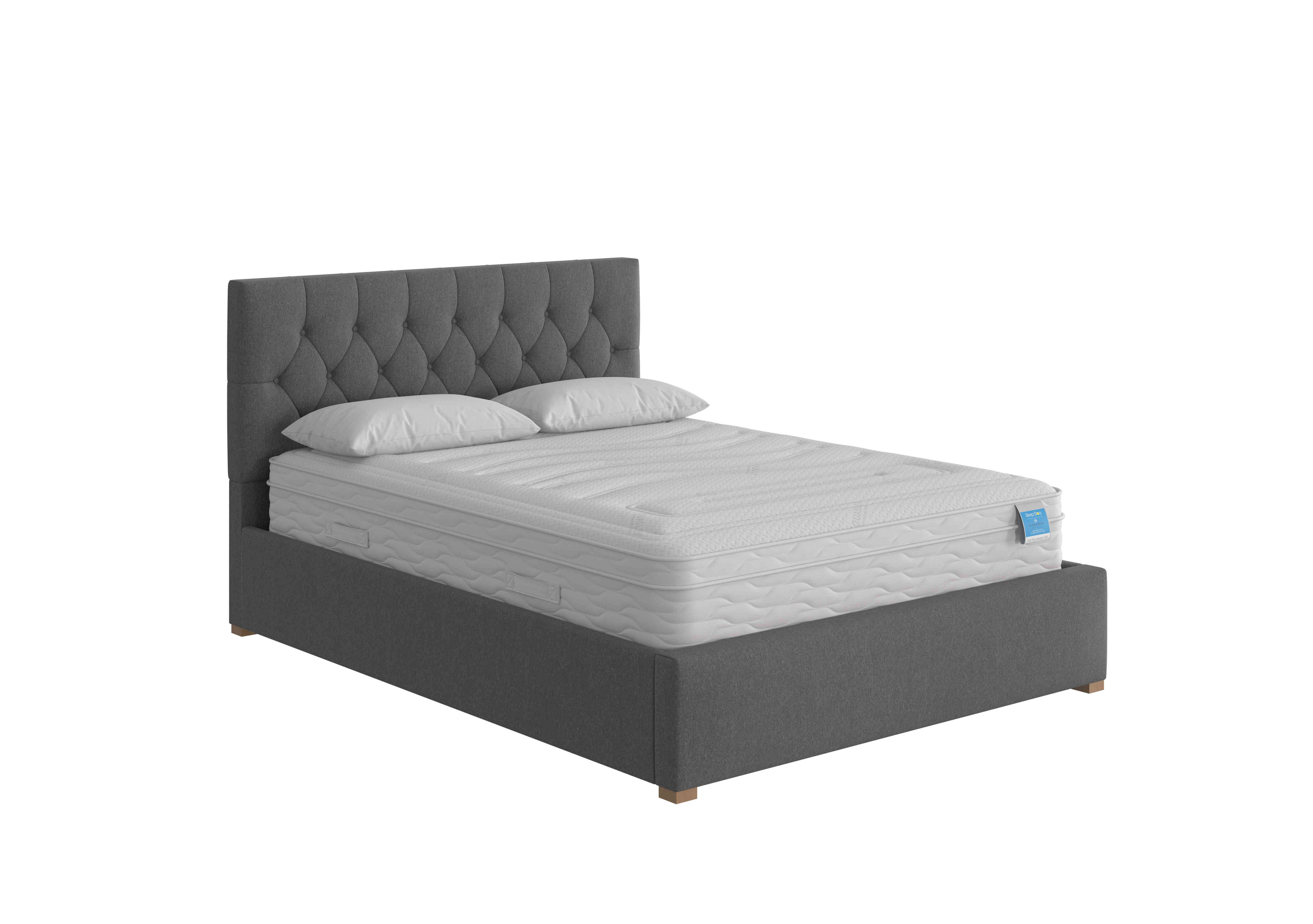 Henry Ottoman Bed Frame in Eire Linen Grey on Furniture Village