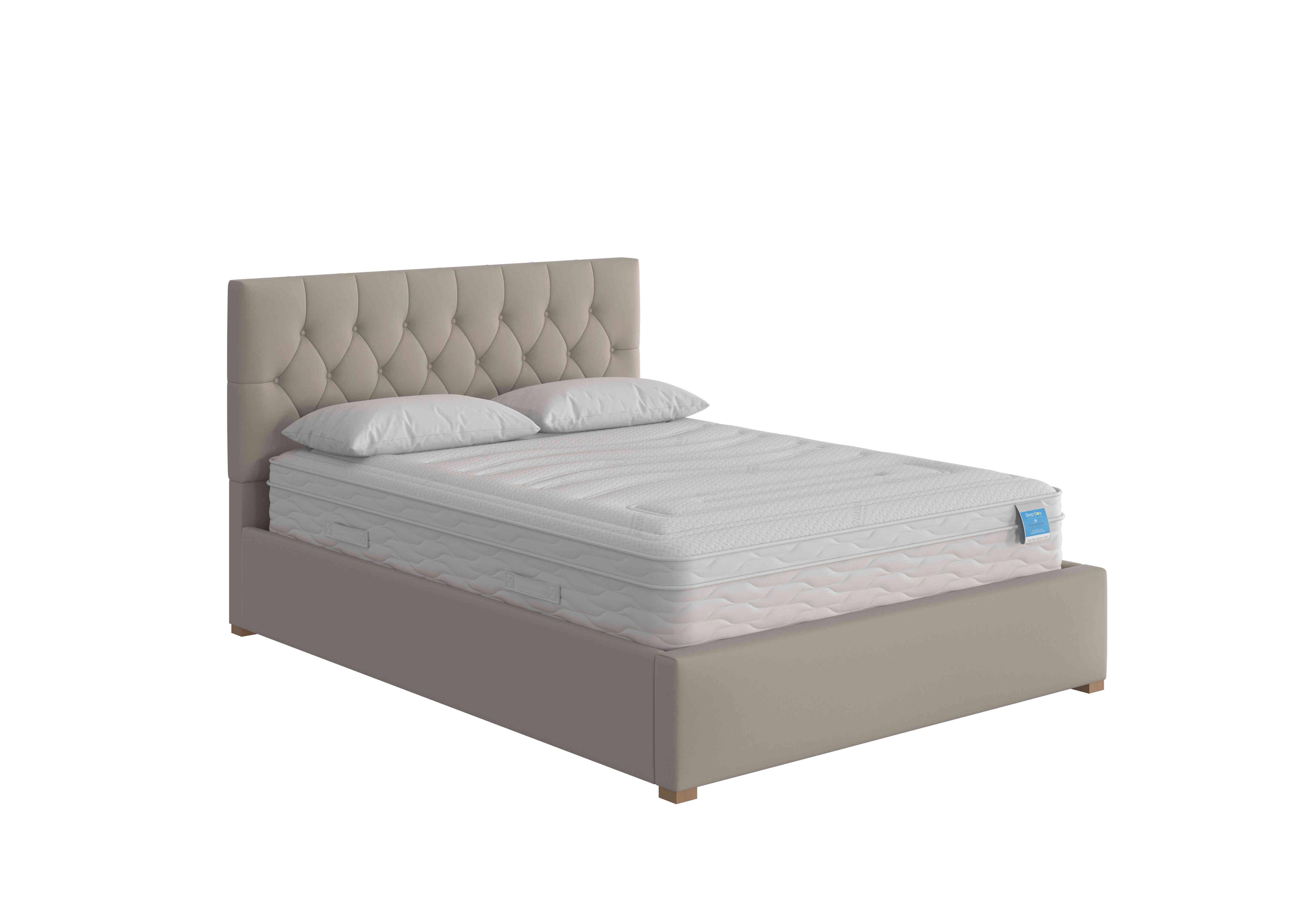 Henry Ottoman Bed Frame in Eire Linen Off White on Furniture Village