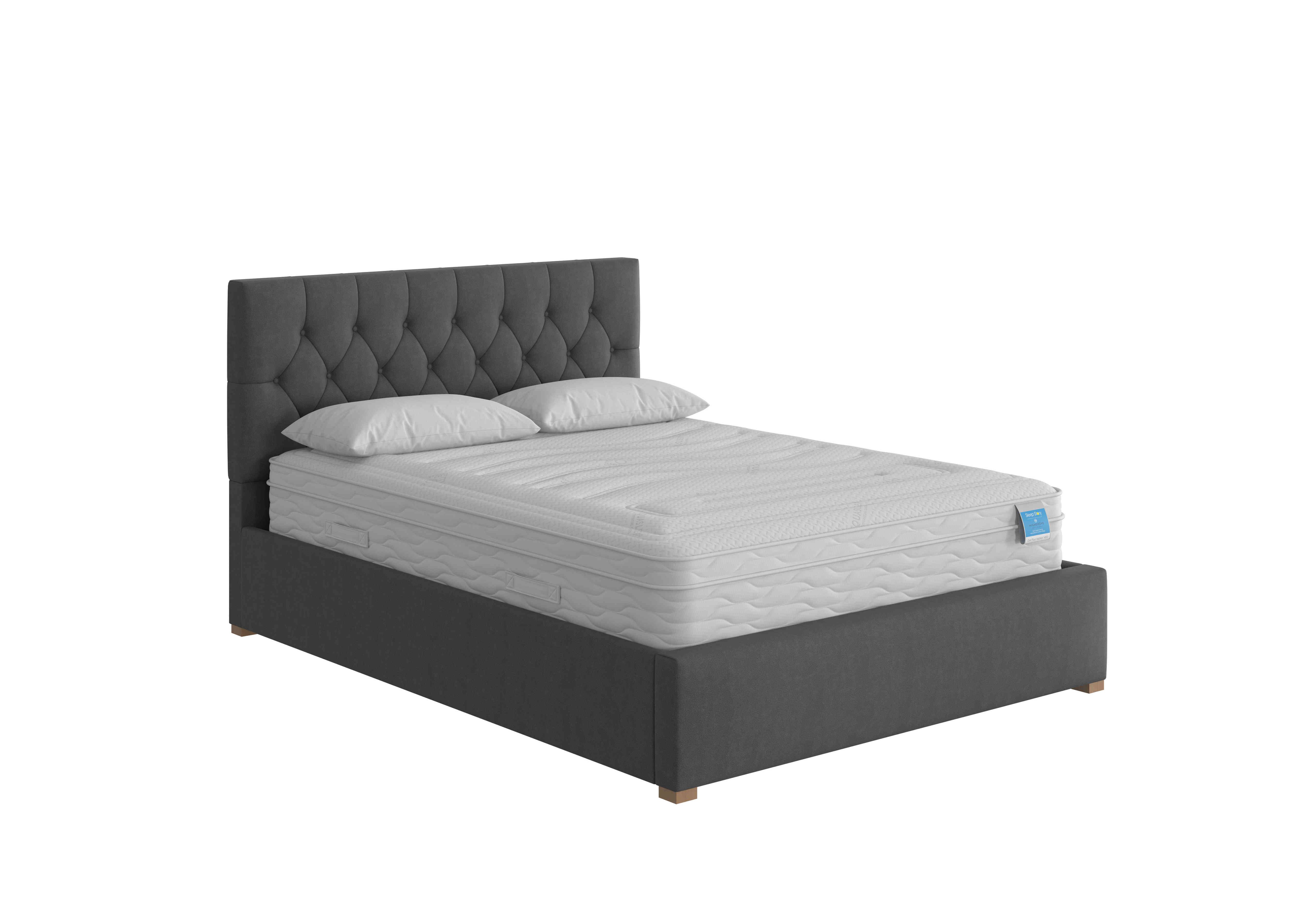 Henry Ottoman Bed Frame in Kimiyo Linen Granite on Furniture Village