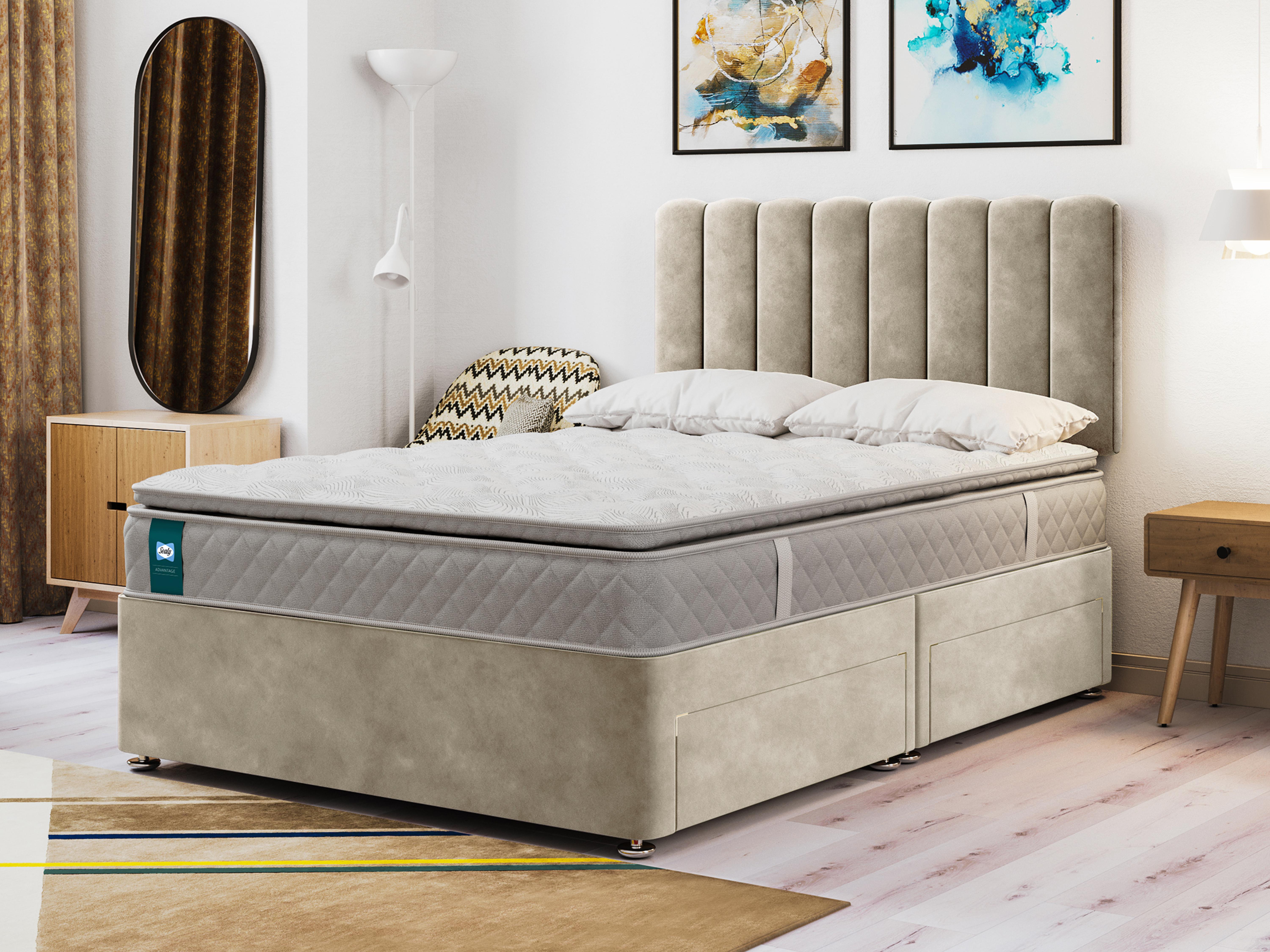 Shard Strutted Headboard in  on Furniture Village
