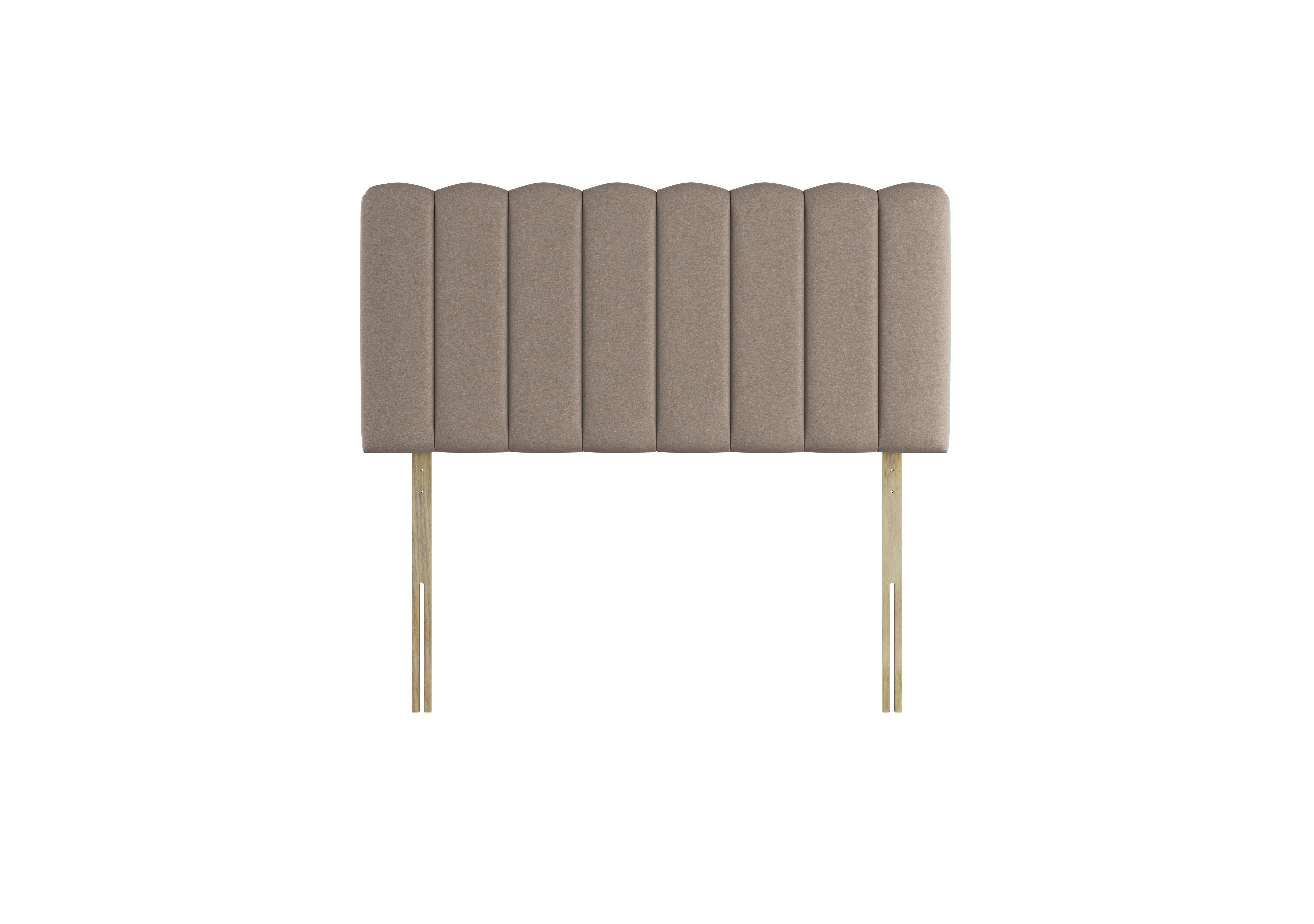Shard Strutted Headboard in Wool Latte on Furniture Village